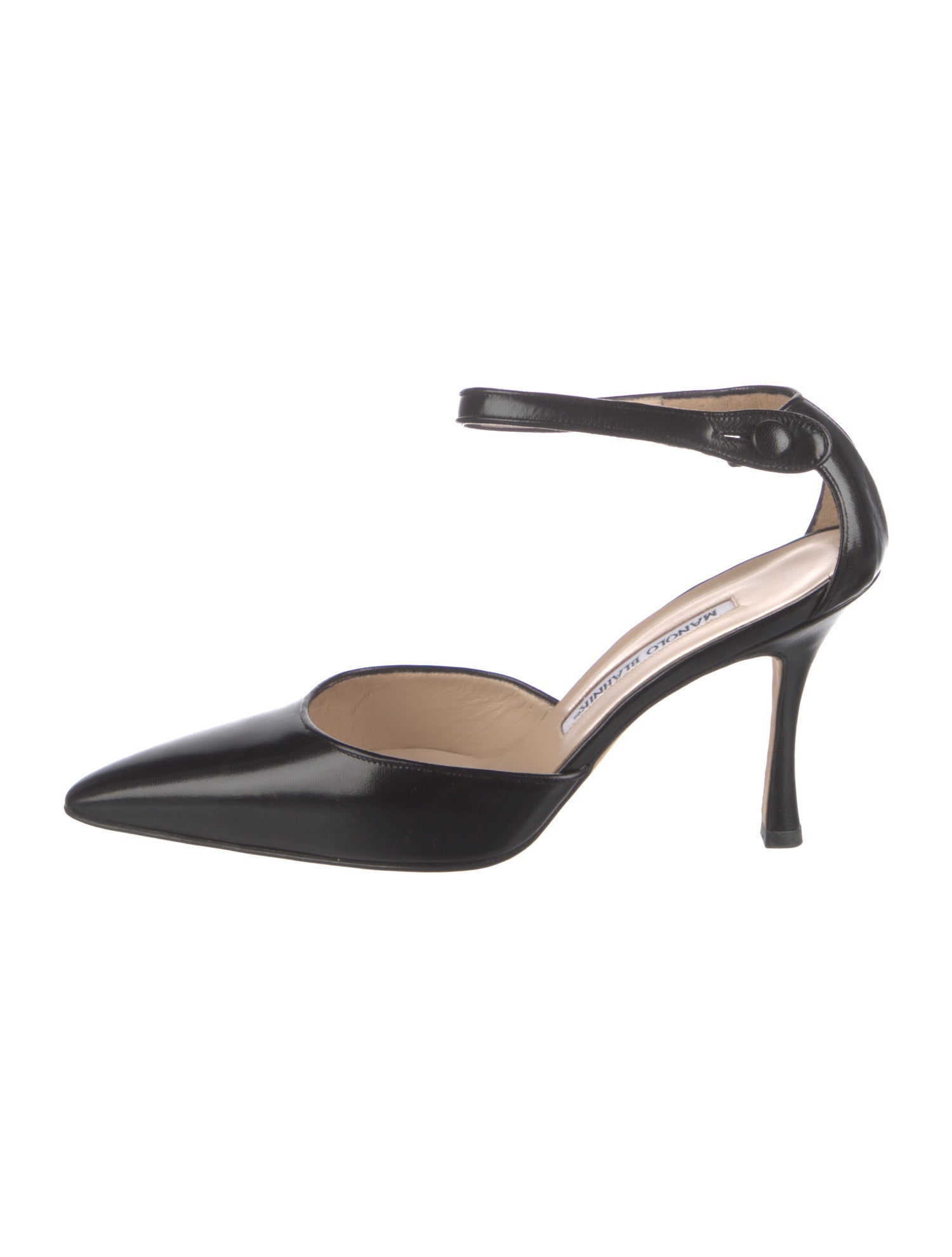 Manolo Blahnik Leather D'Orsay Pumps