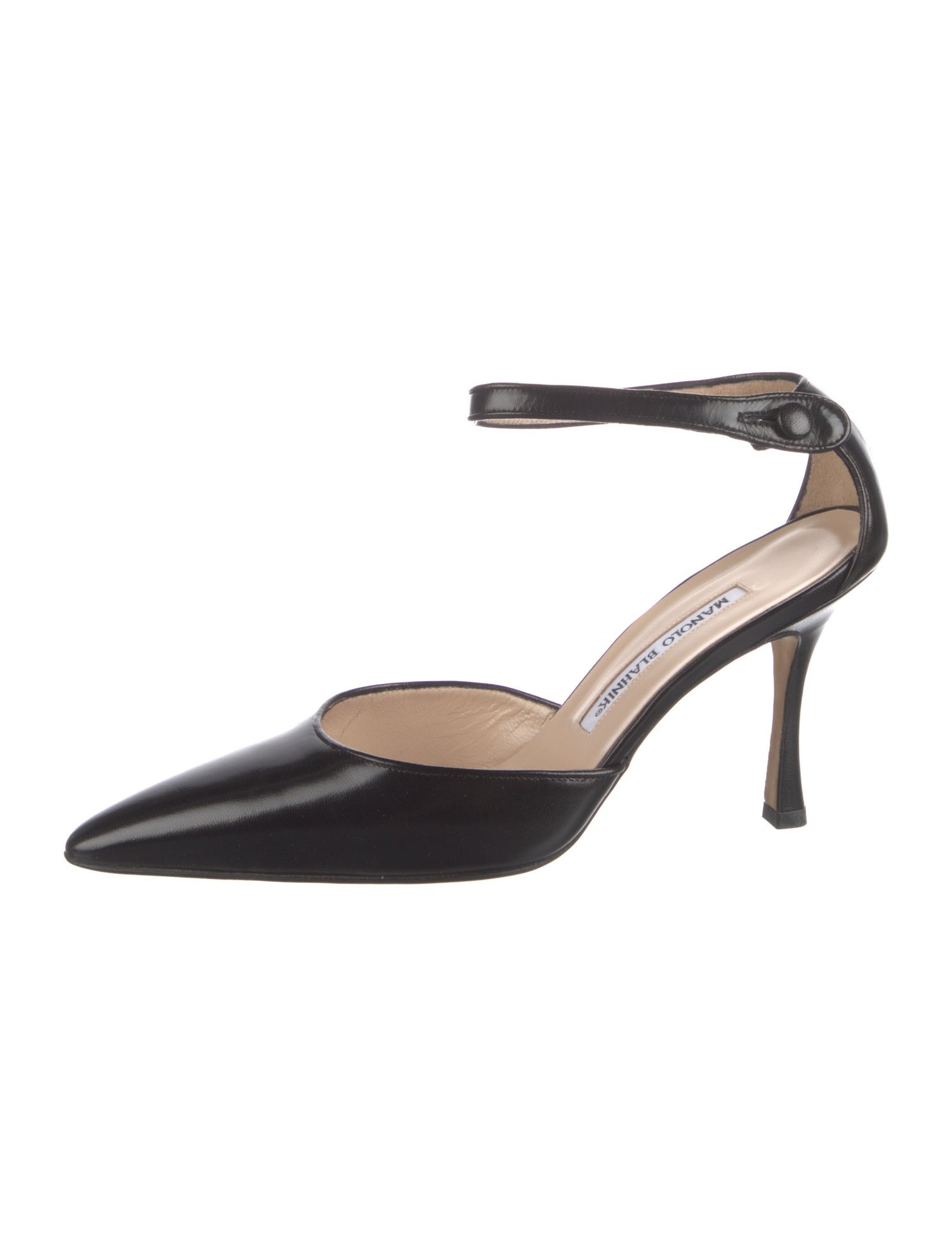 Manolo Blahnik Leather D'Orsay Pumps