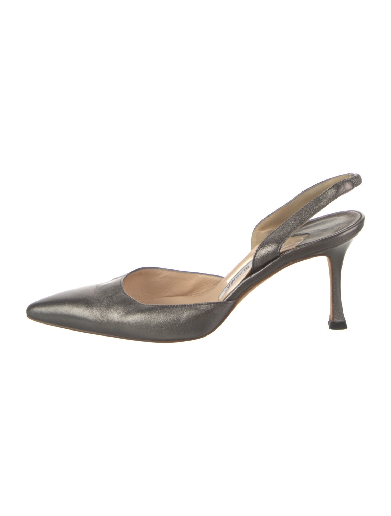 Manolo Blahnik Leather Animal Print Slingback Pumps