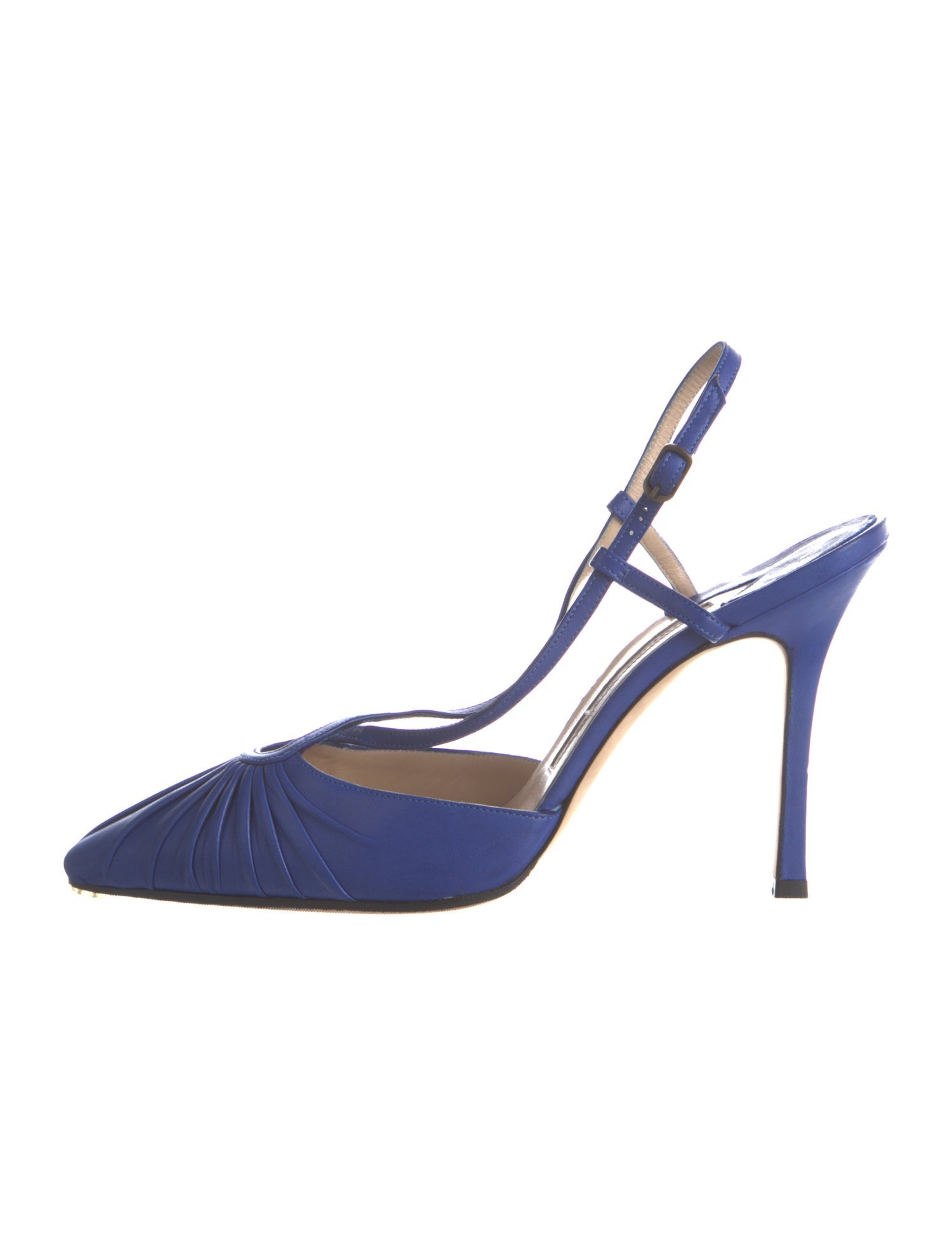 Manolo Blahnik Leather Slingback Pumps