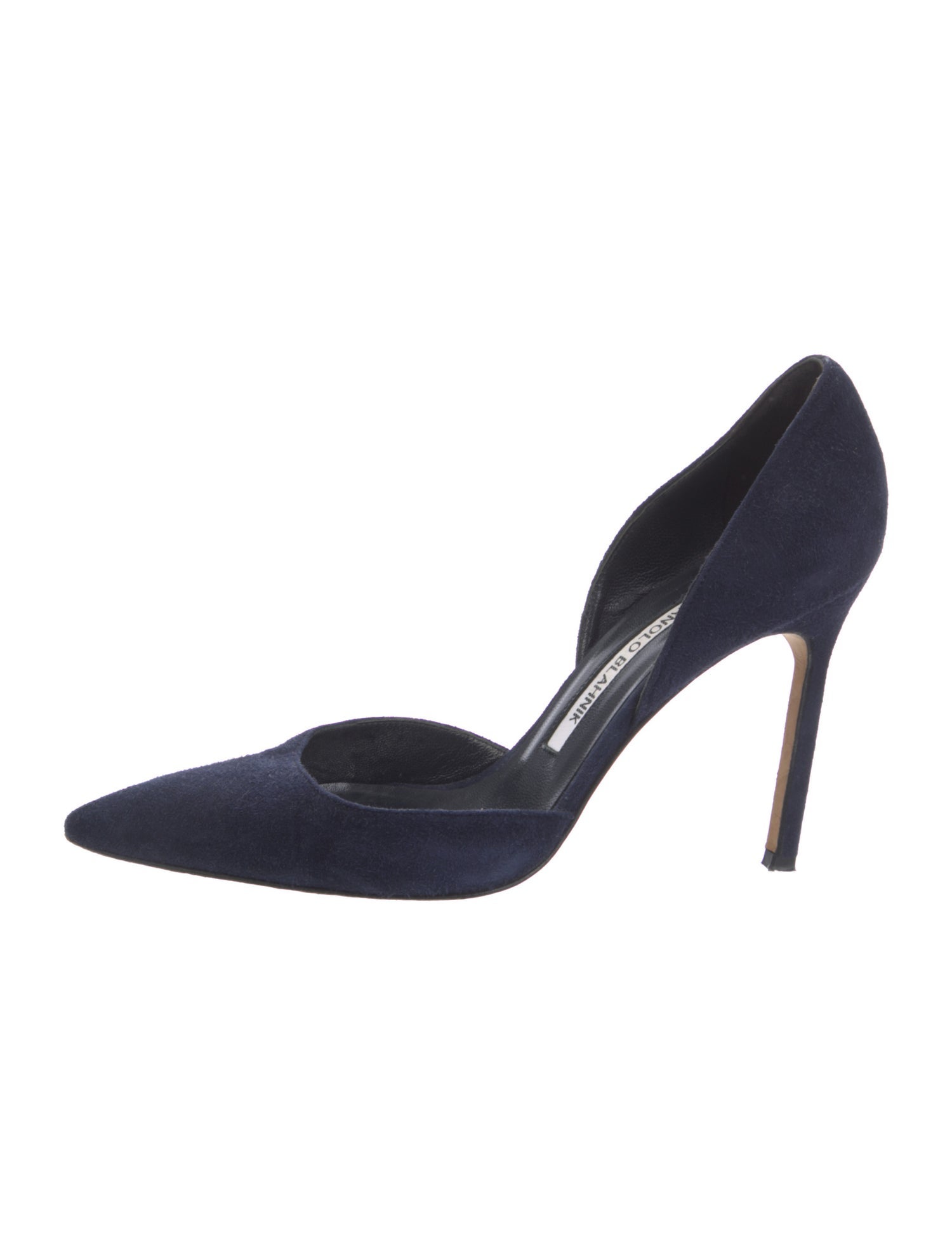 Manolo Blahnik Suede D'Orsay Pumps