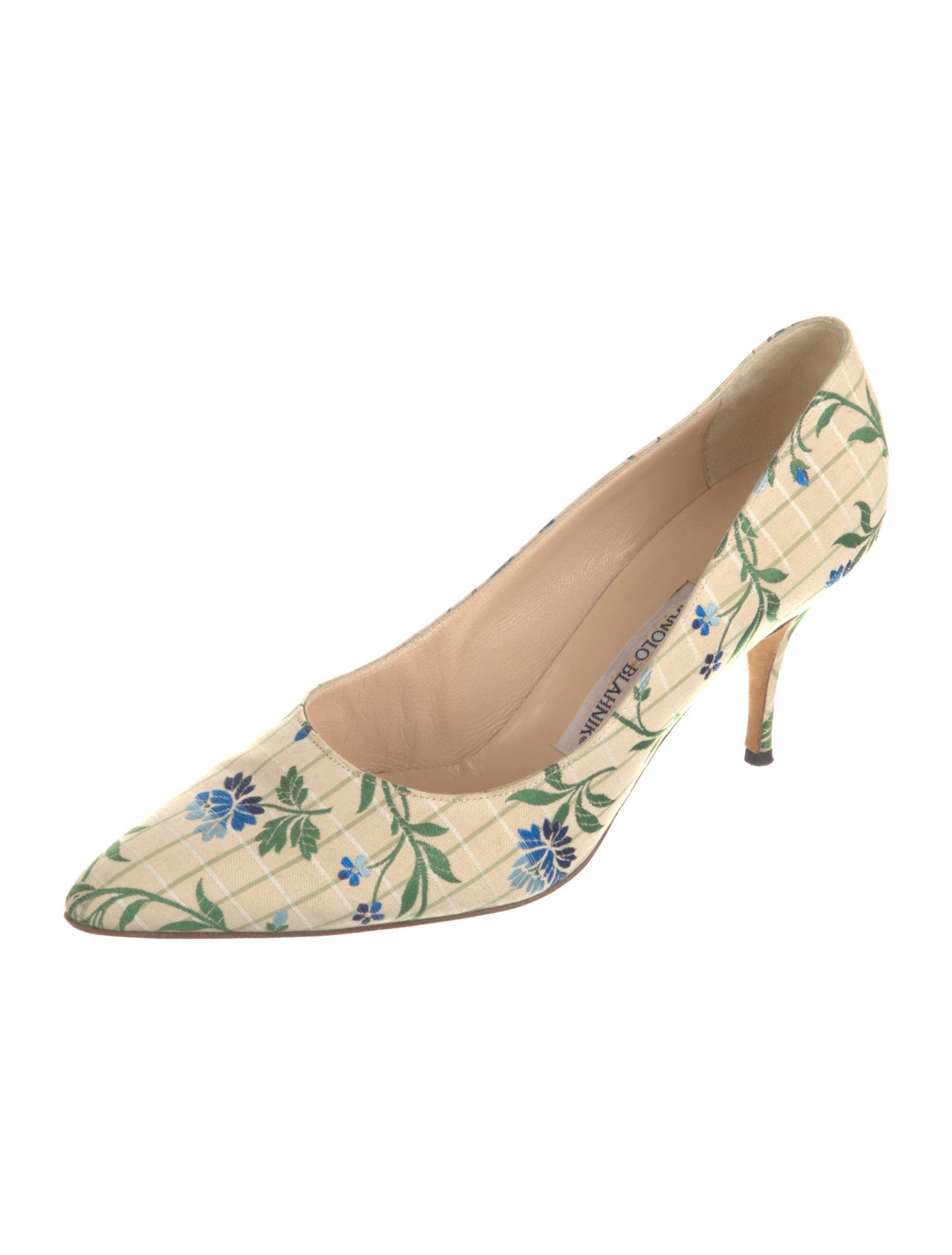 Manolo Blahnik Floral Print Pumps