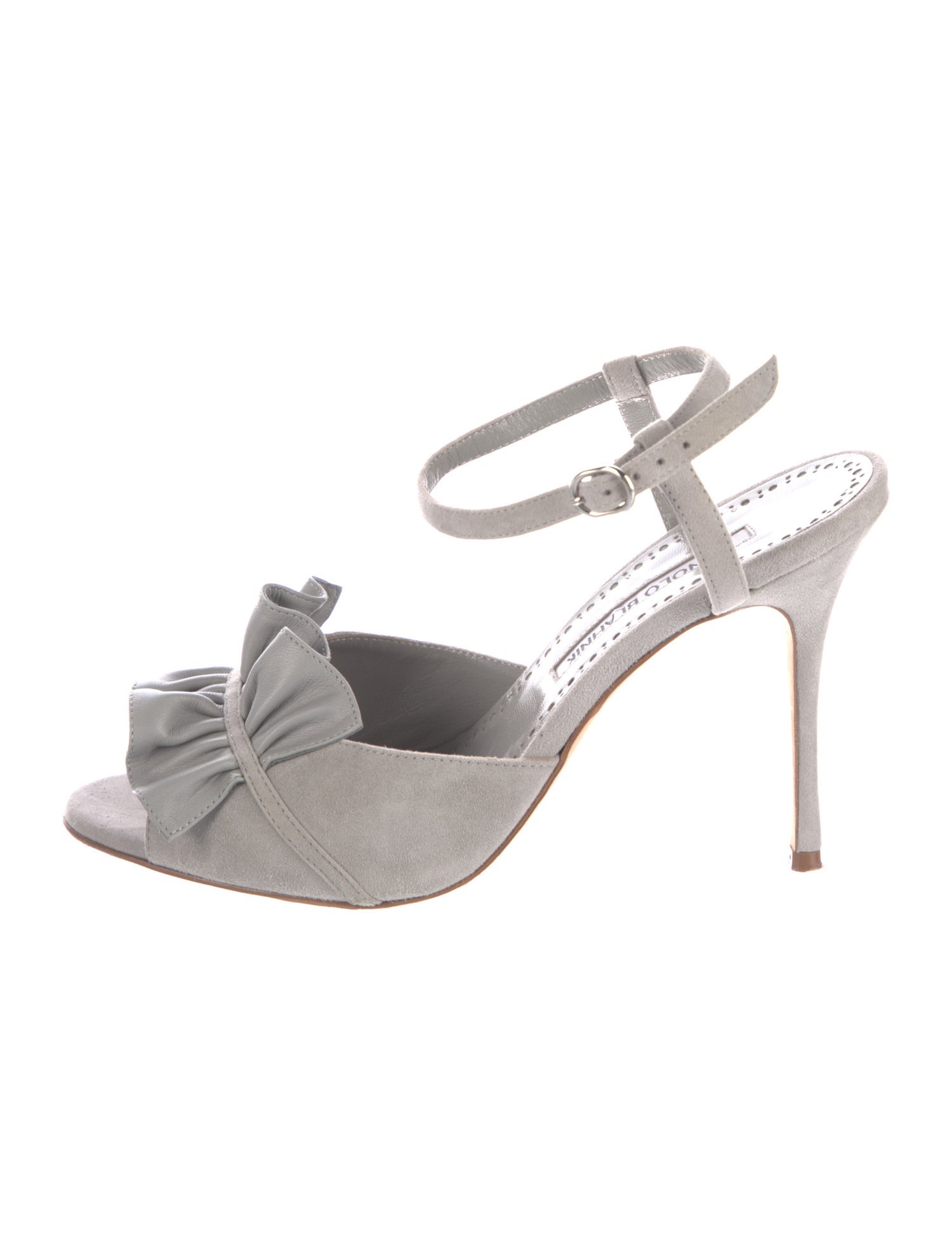 Manolo Blahnik Suede Slingback Sandals