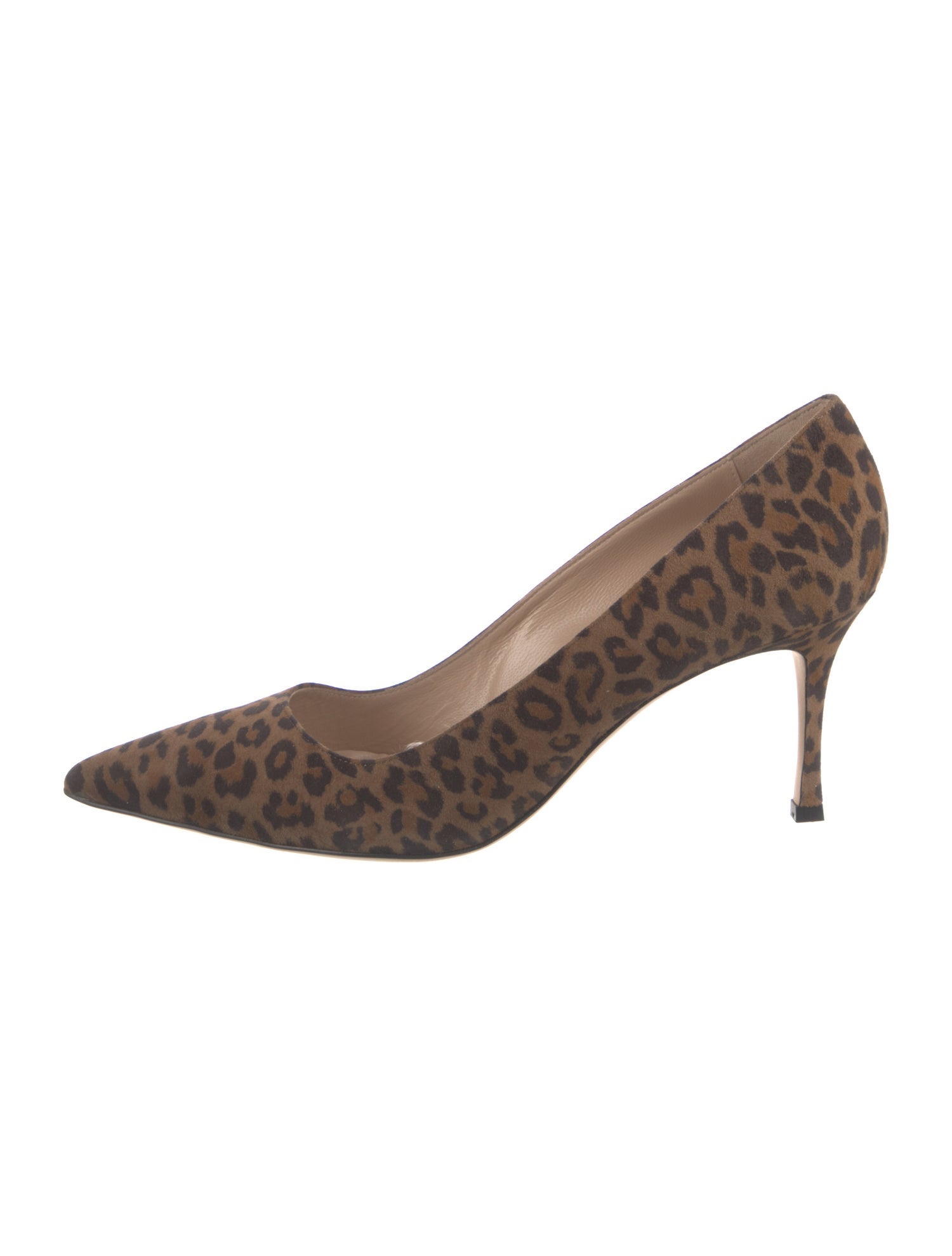 Manolo Blahnik Suede Animal Print Pumps