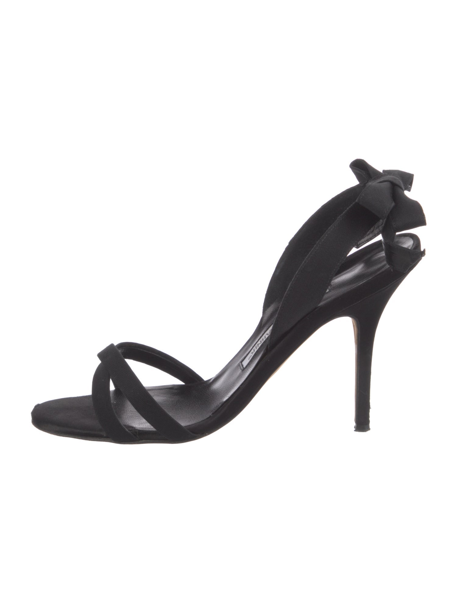 Manolo Blahnik Satin Slingback Sandals