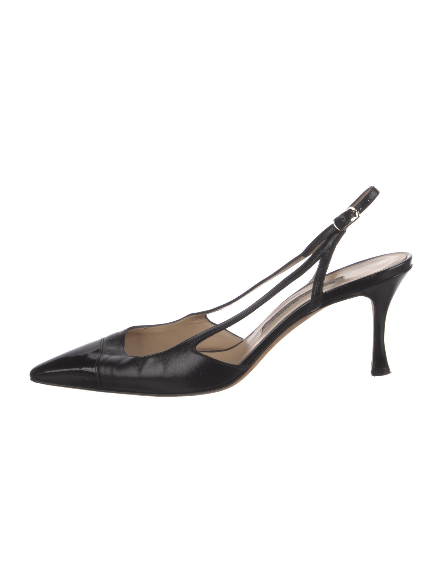 Manolo Blahnik Patent Leather Slingback Pumps