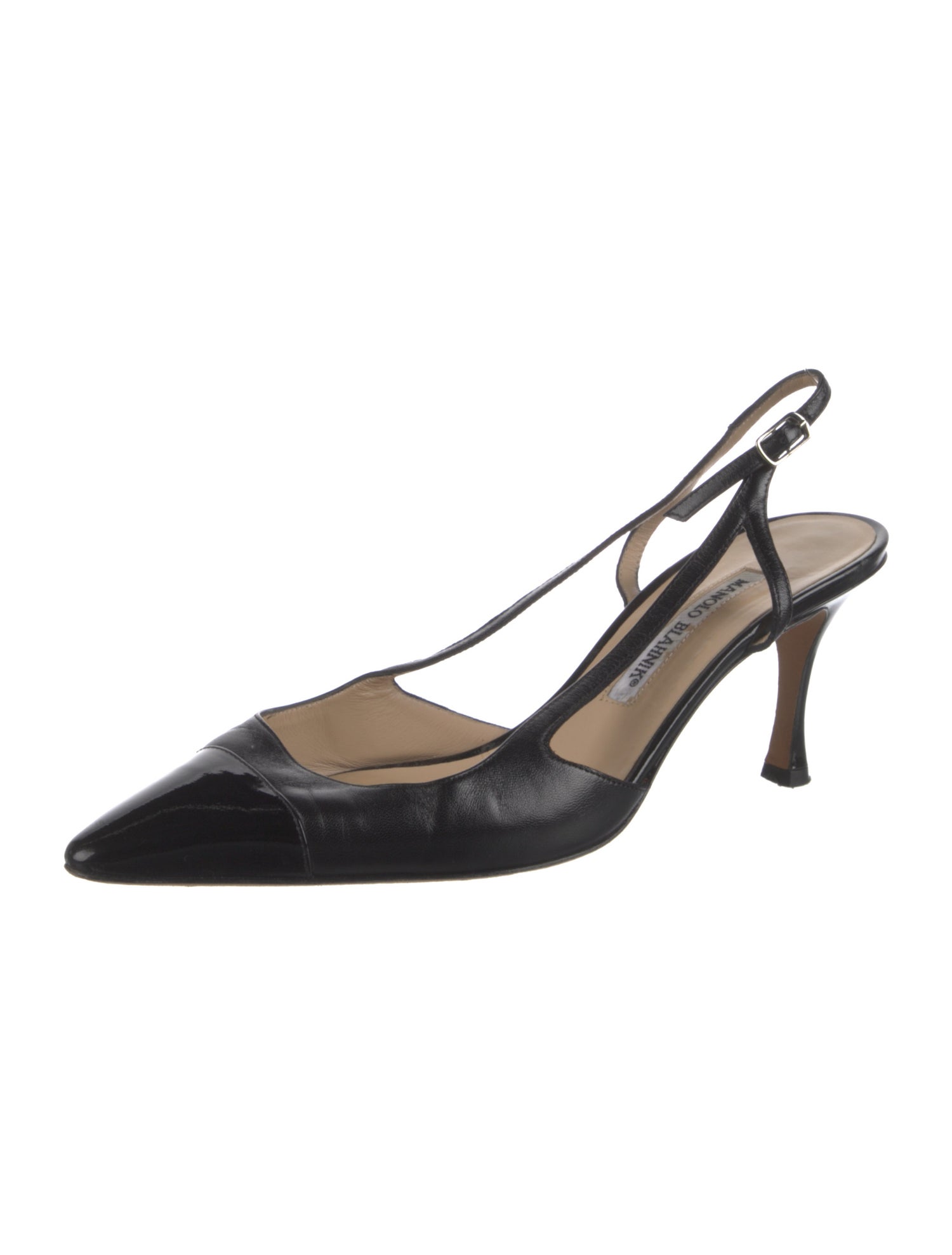 Manolo Blahnik Patent Leather Slingback Pumps
