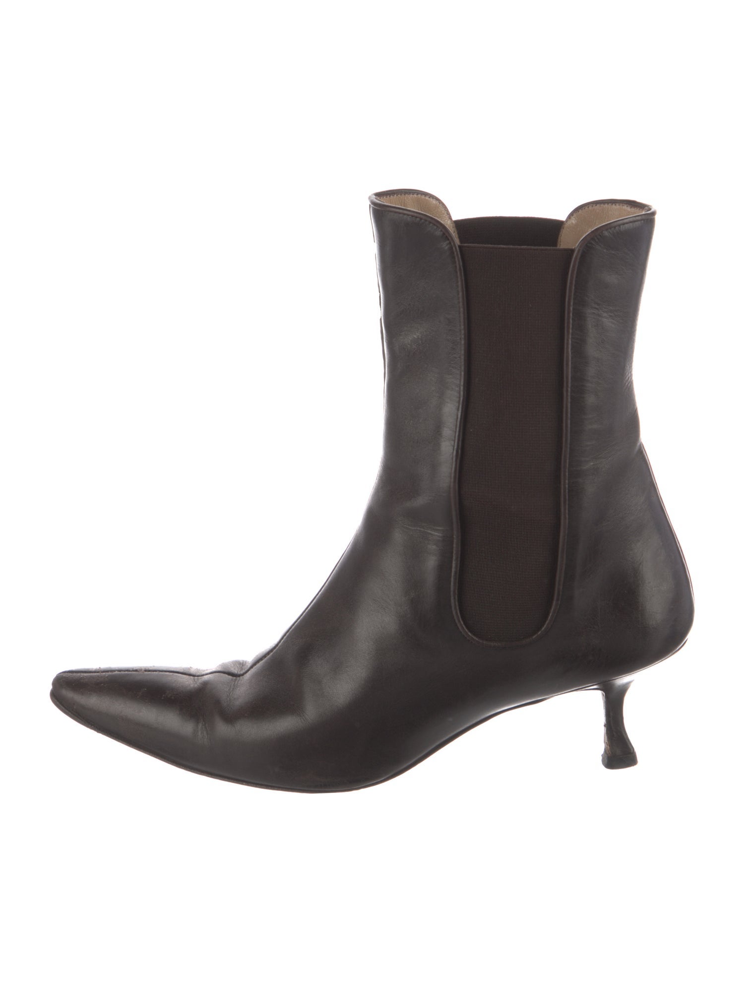 Manolo Blahnik Leather Chelsea Boots