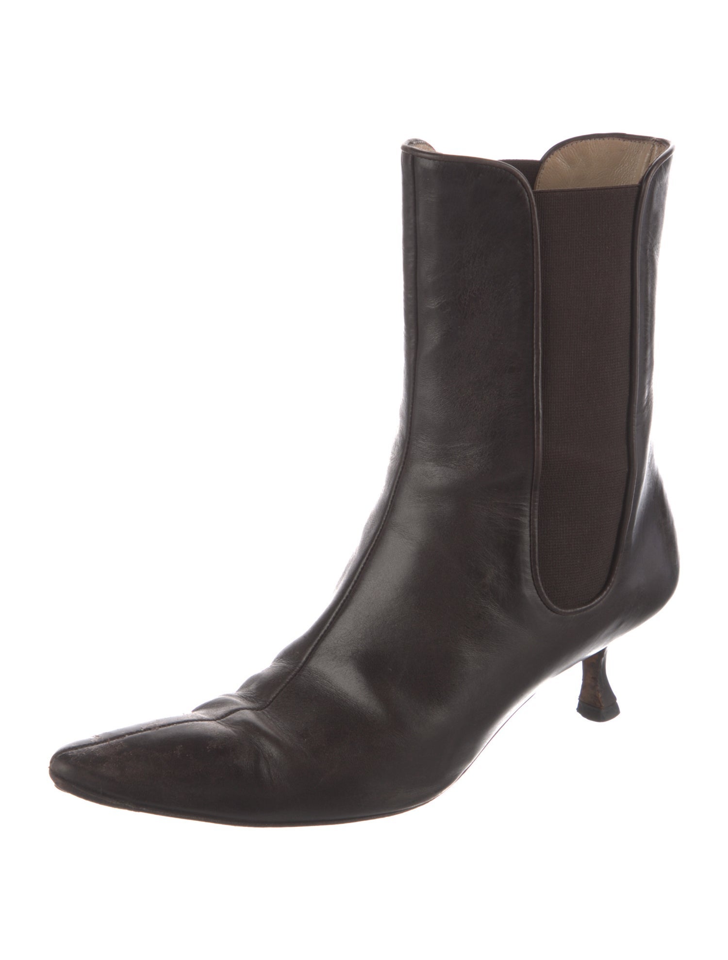 Manolo Blahnik Leather Chelsea Boots