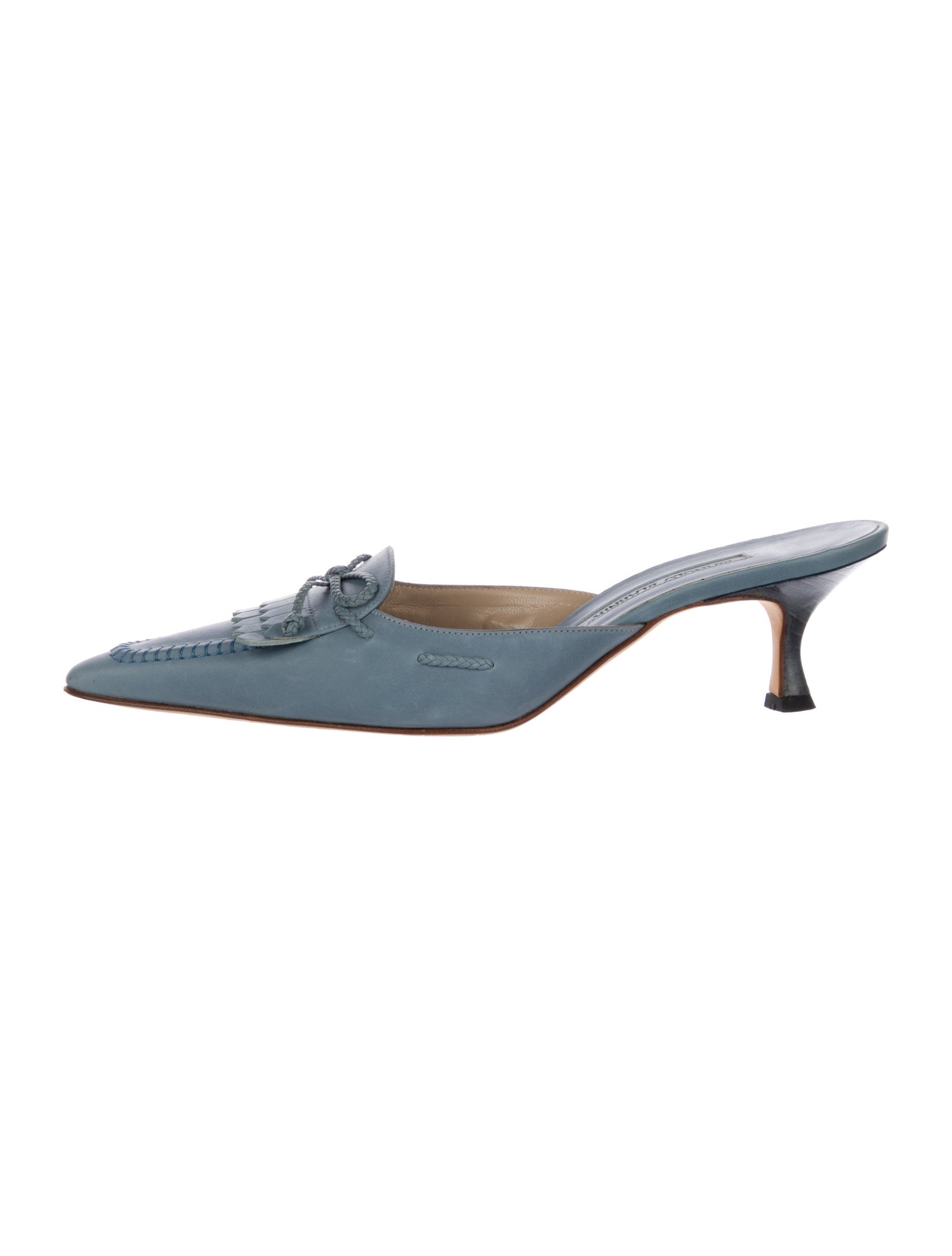 Manolo Blahnik Leather Mules