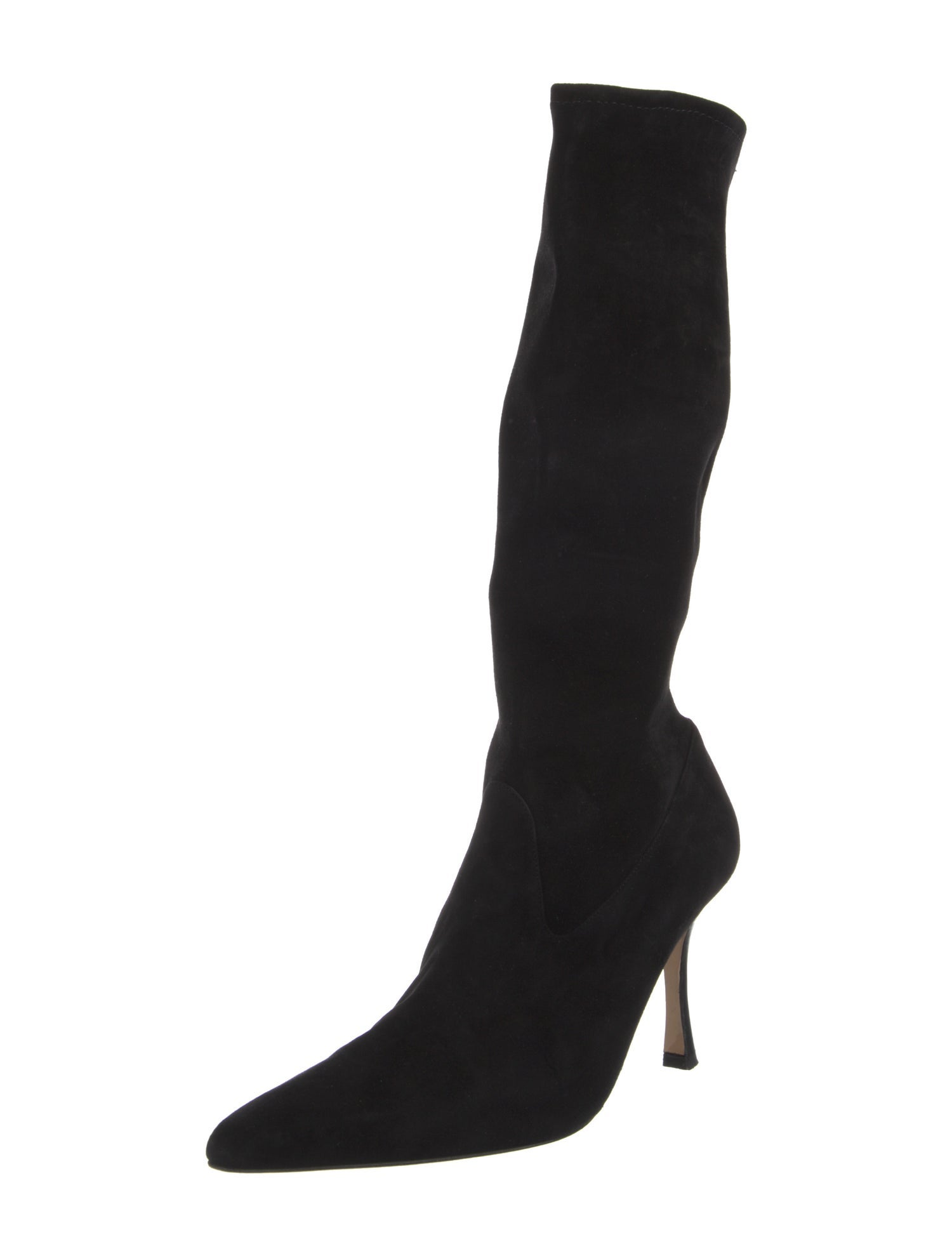 Manolo Blahnik Suede Sock Boots