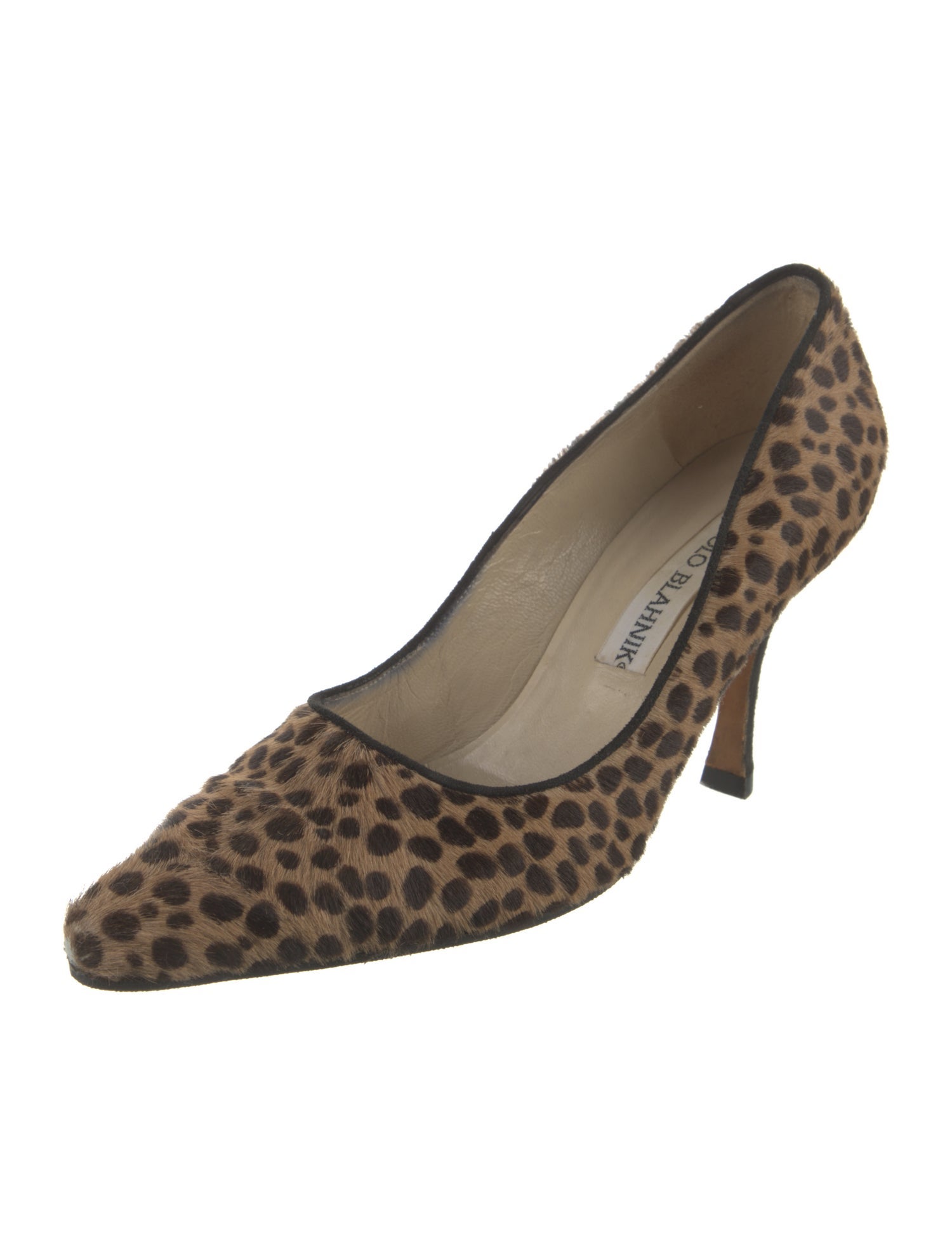 Manolo Blahnik Ponyhair Animal Print Pumps