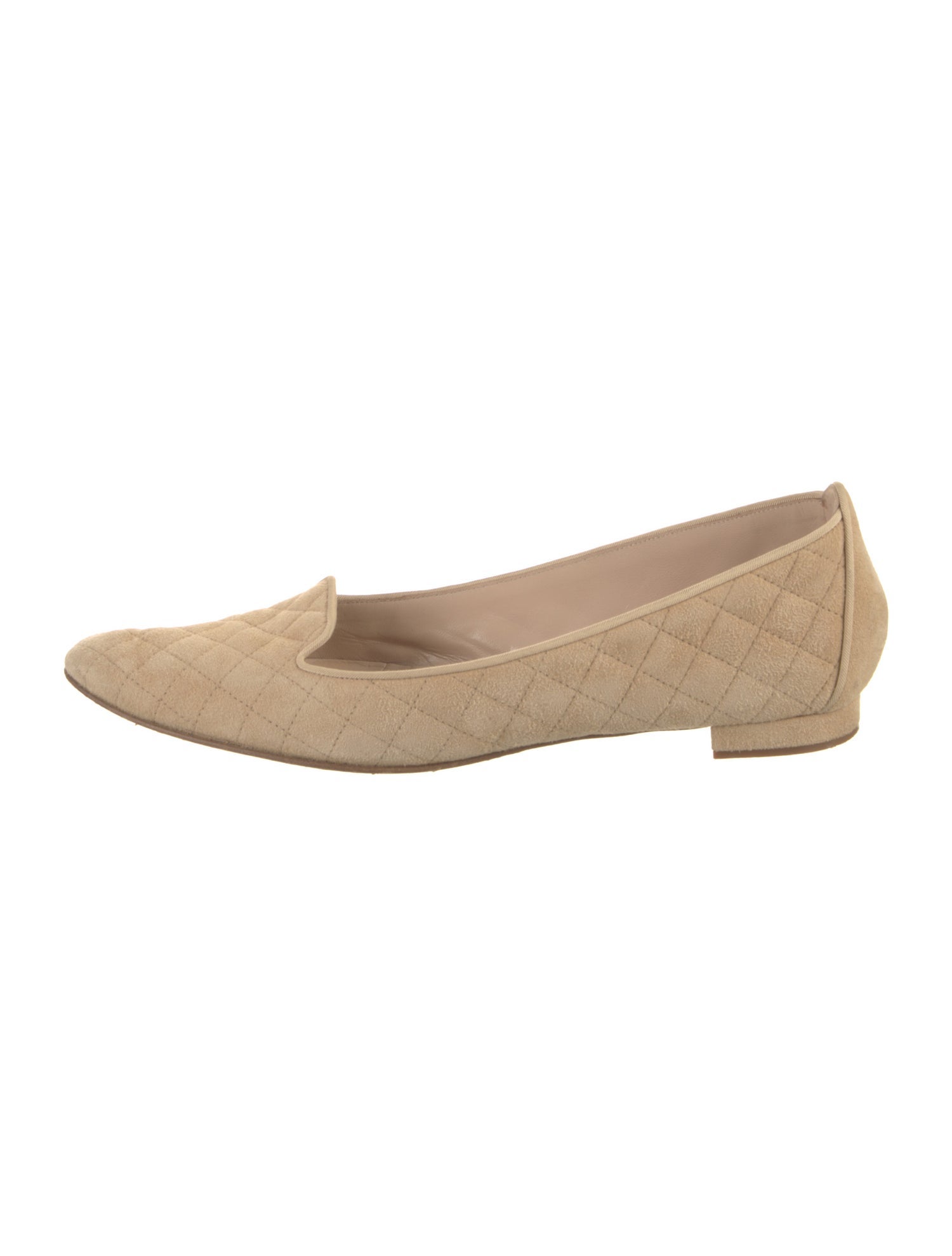 Manolo Blahnik Quilted Pattern Suede Loafers