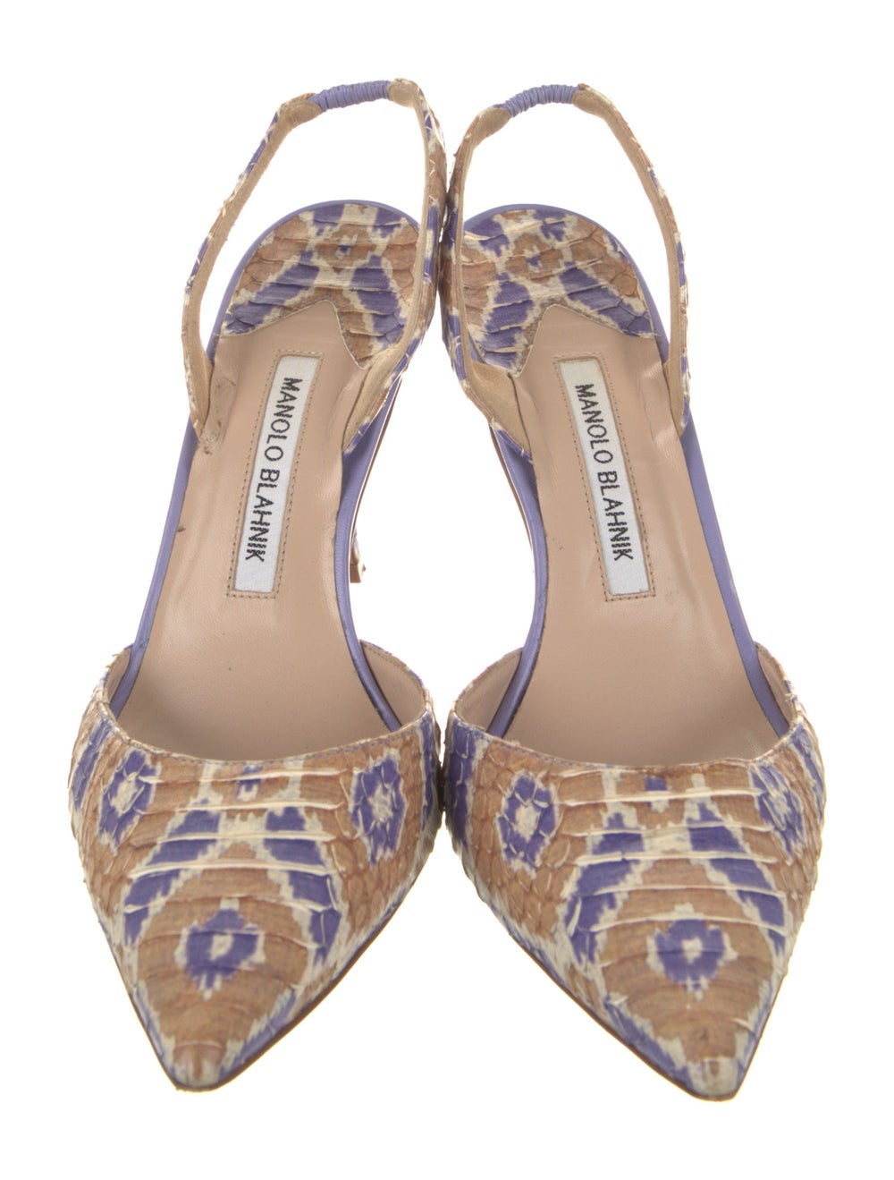 Manolo Blahnik Python Slingback Pumps - image 3