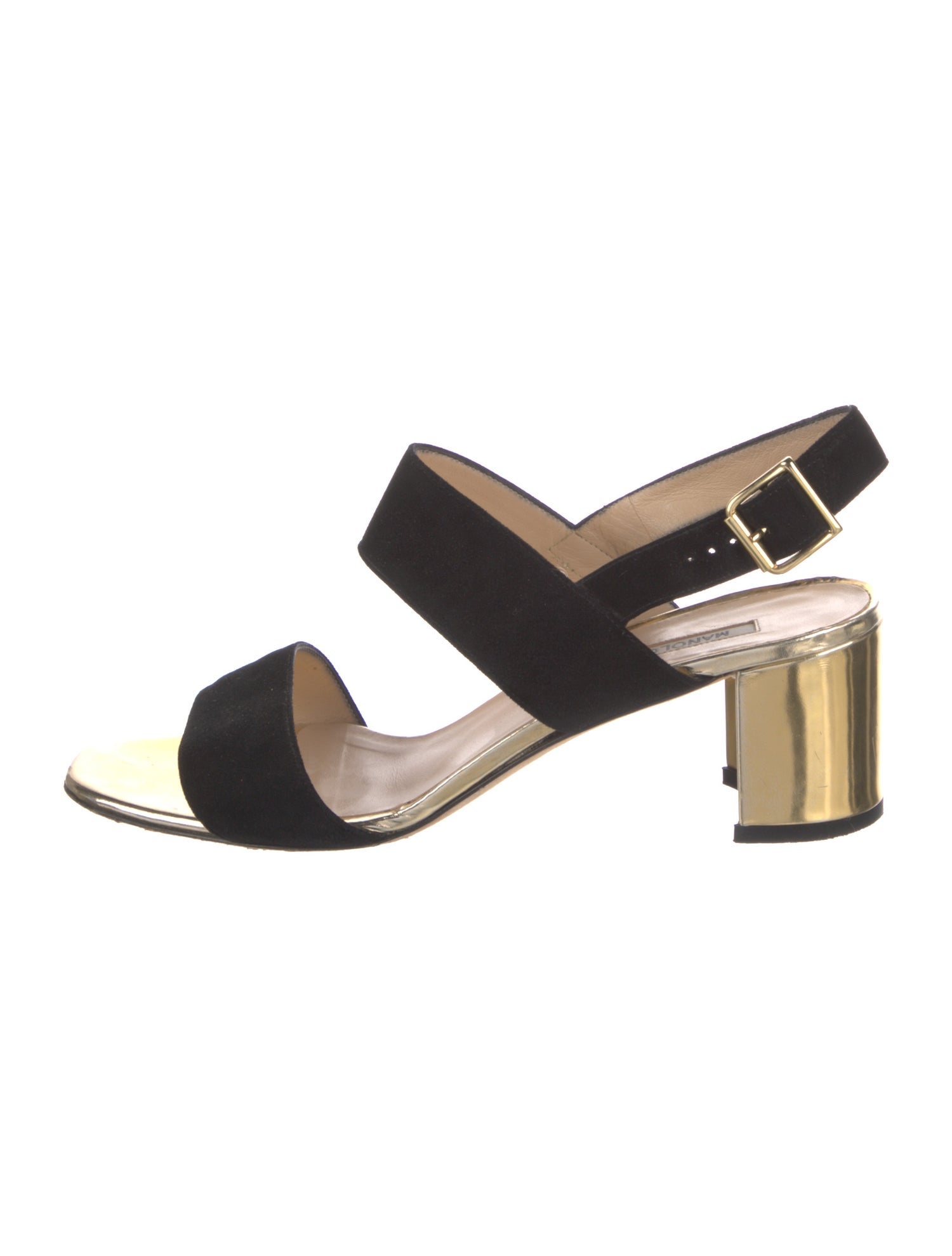 Manolo Blahnik Suede Slingback Sandals