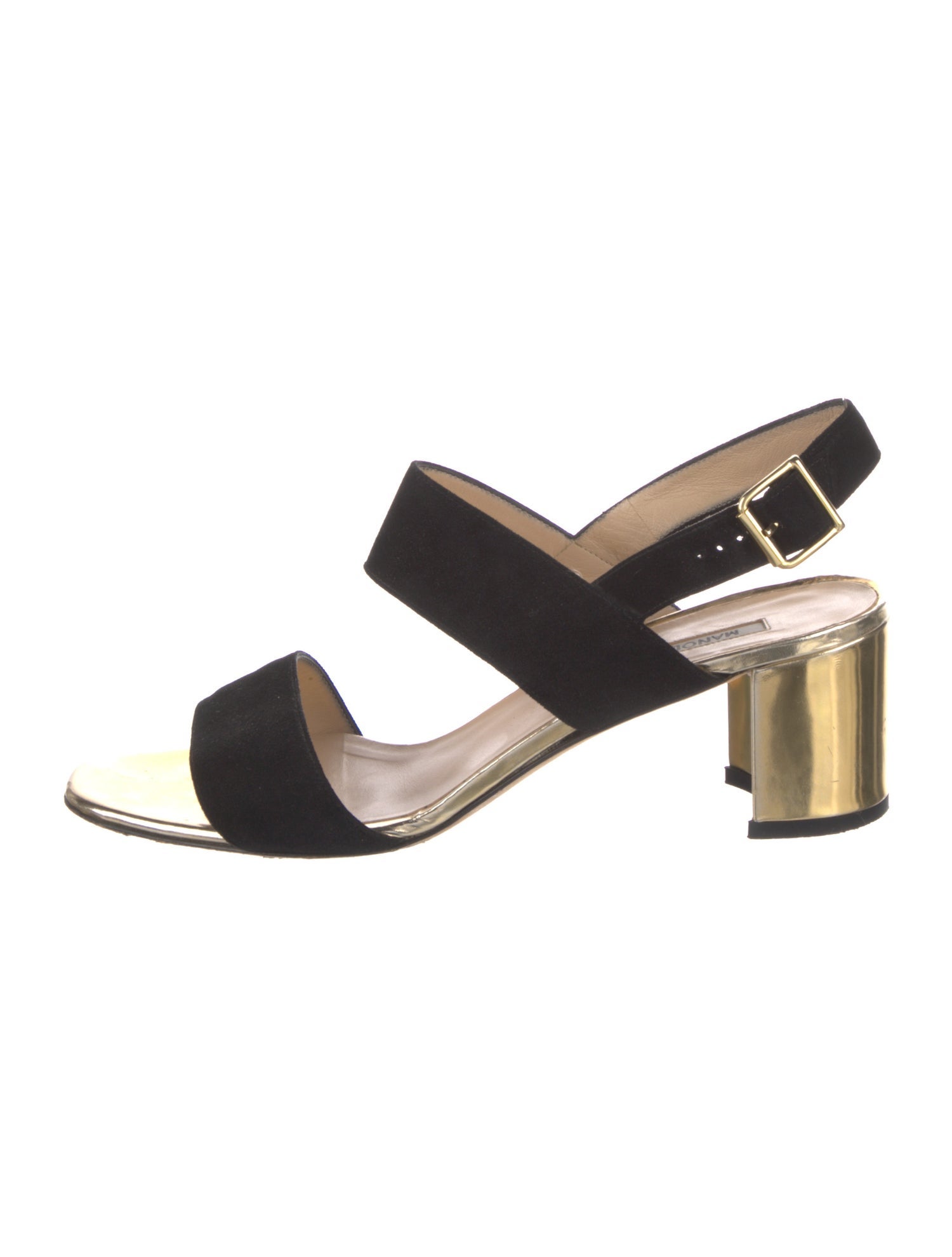 Manolo Blahnik Suede Slingback Sandals