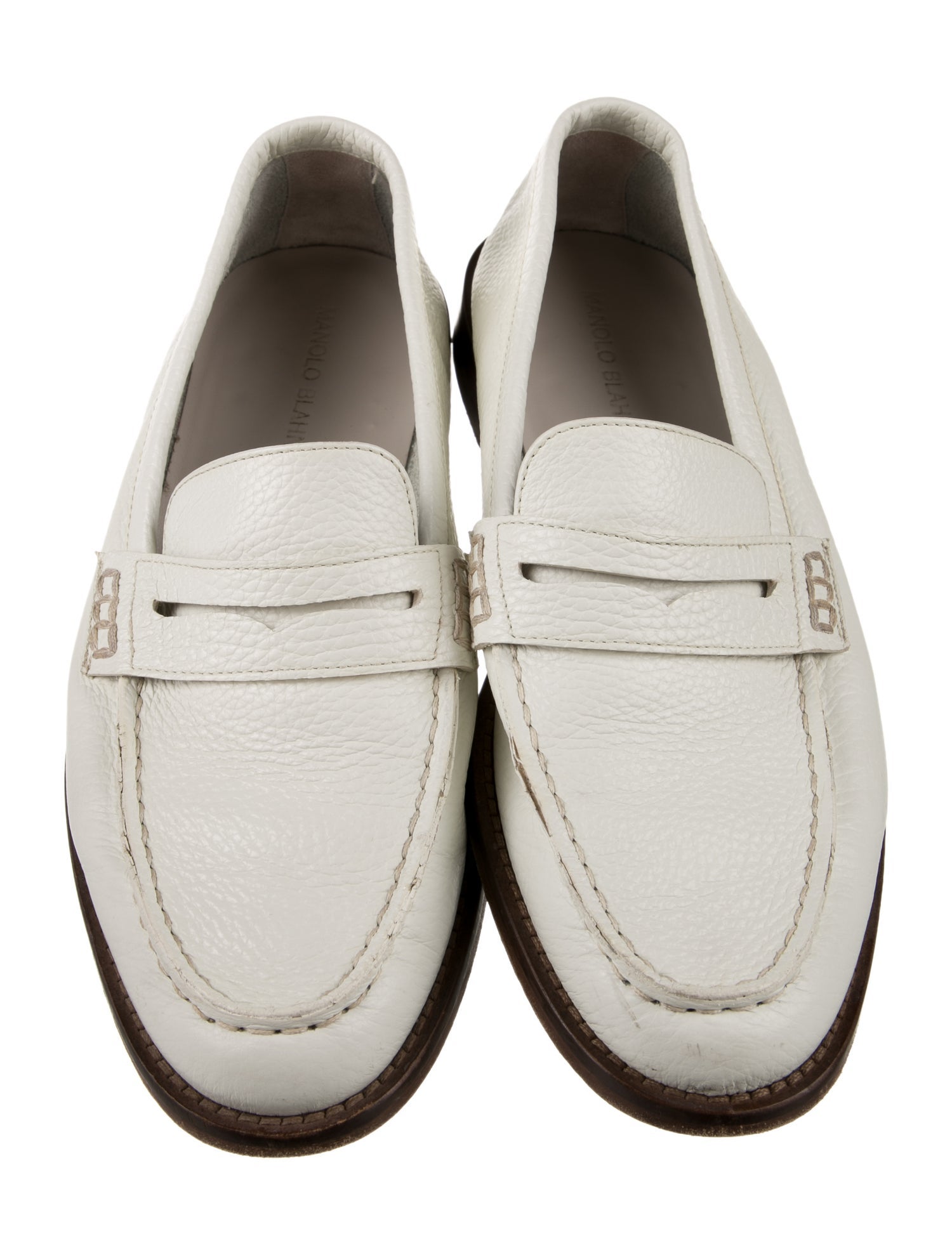 Manolo Blahnik Leather Dress Loafers