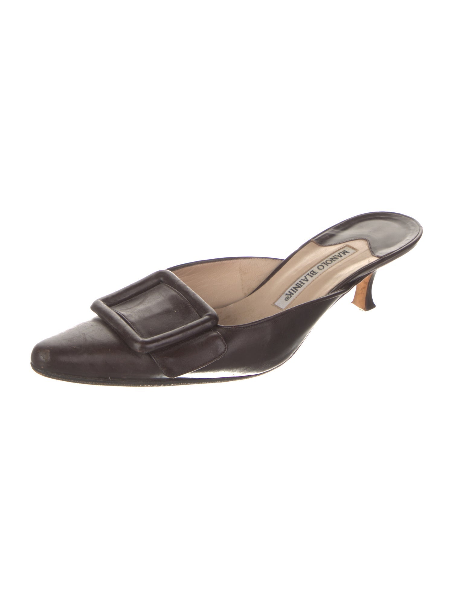 Manolo Blahnik Leather Mules