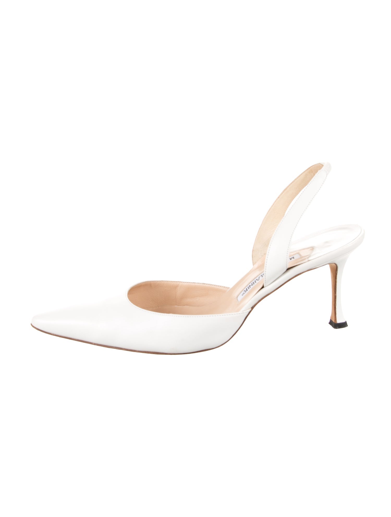 Manolo Blahnik Leather Slingback Pumps