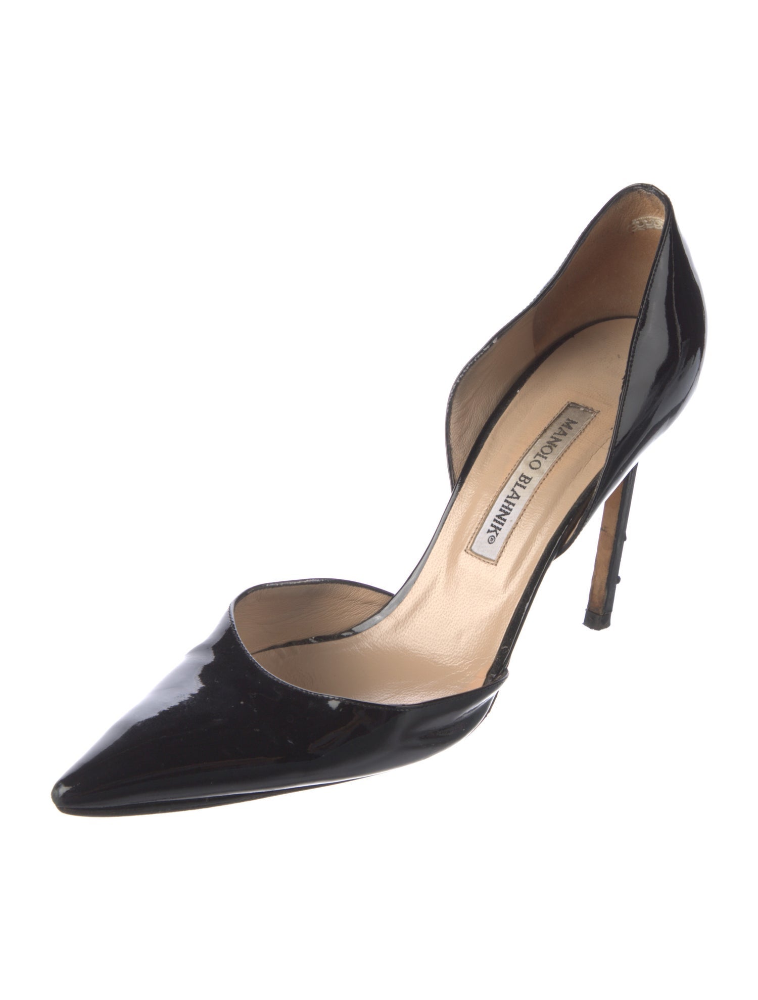 Manolo Blahnik Patent Leather D'Orsay Pumps