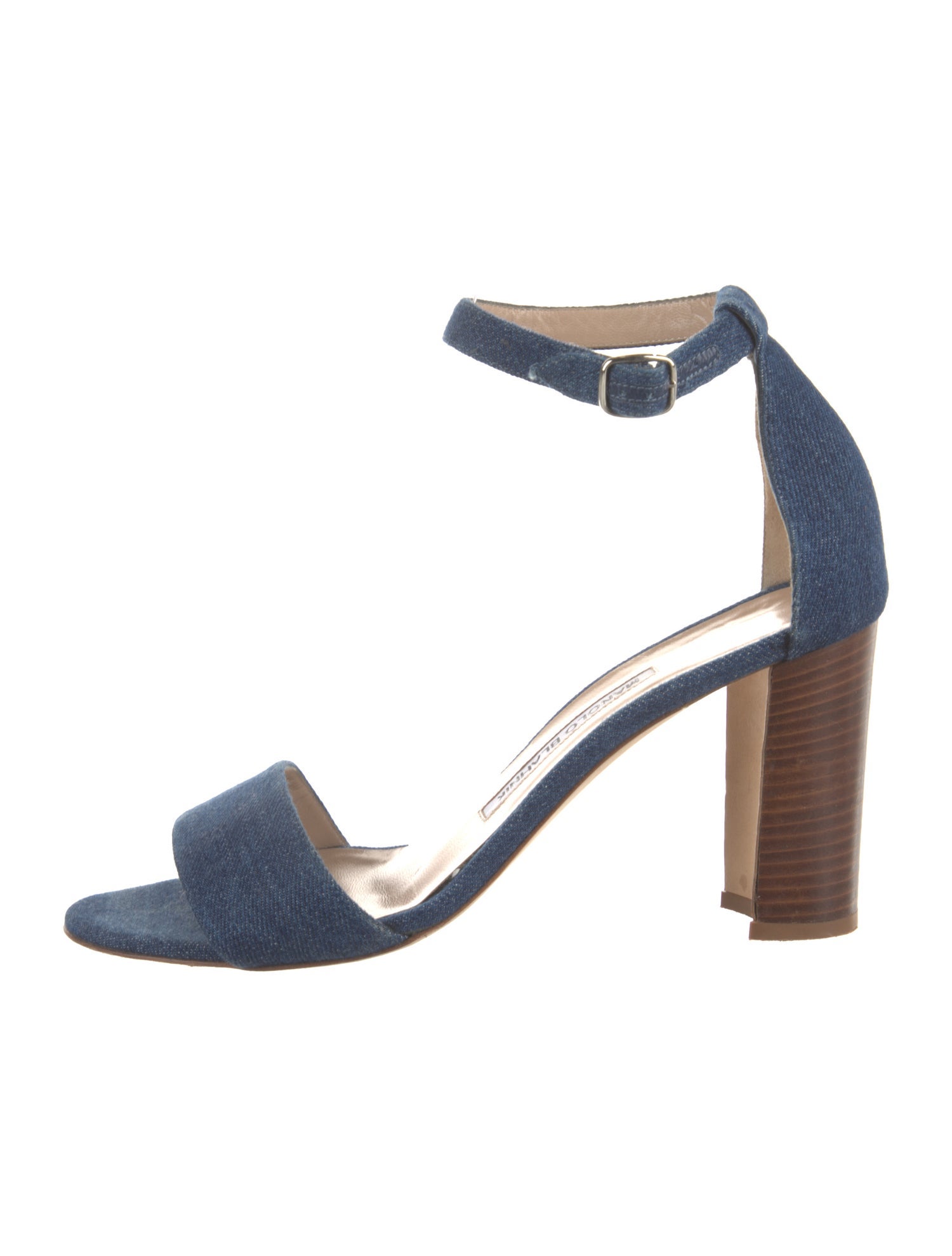 Manolo Blahnik Denim Sandals