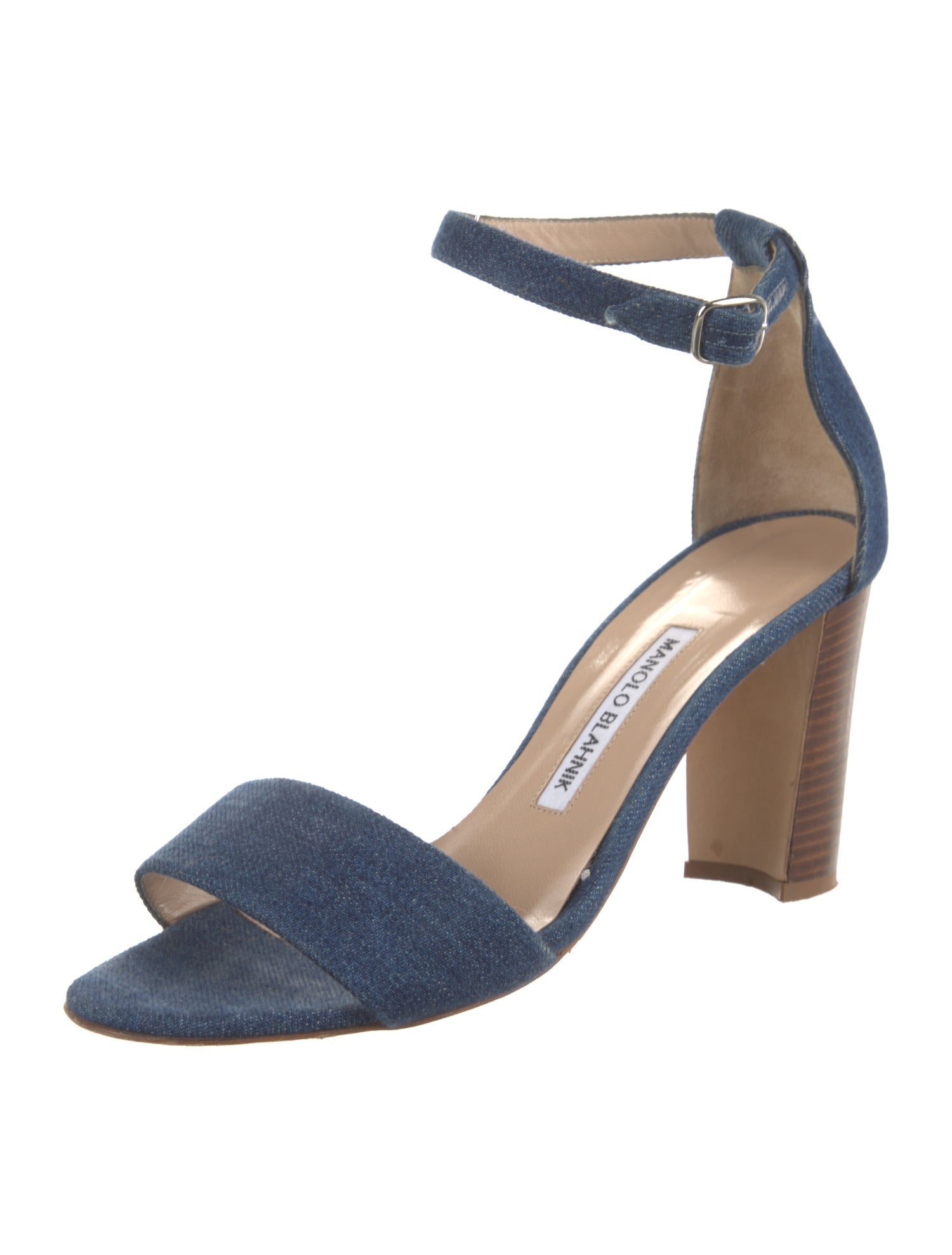 Manolo Blahnik Denim Sandals