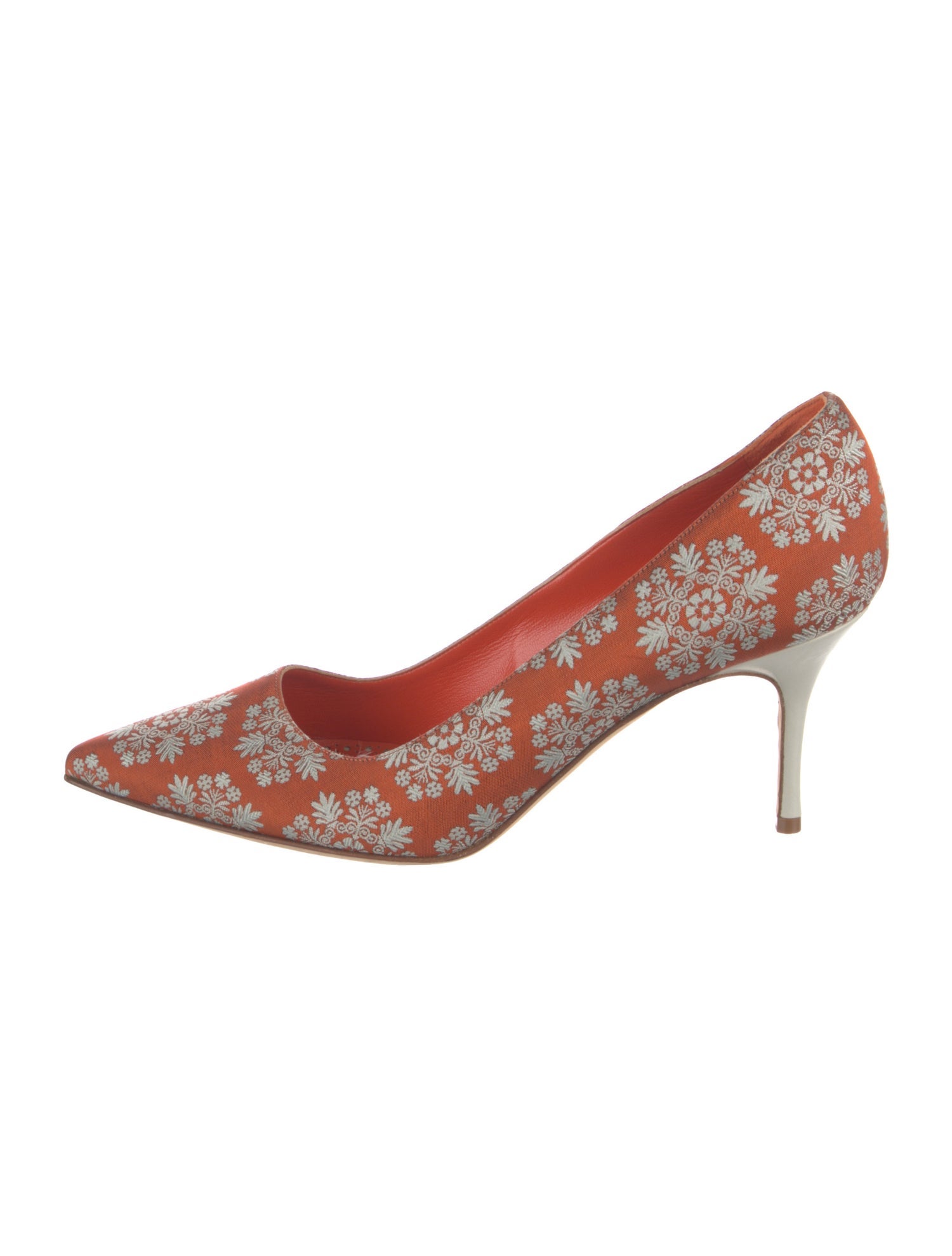 Manolo Blahnik Floral Print Pumps