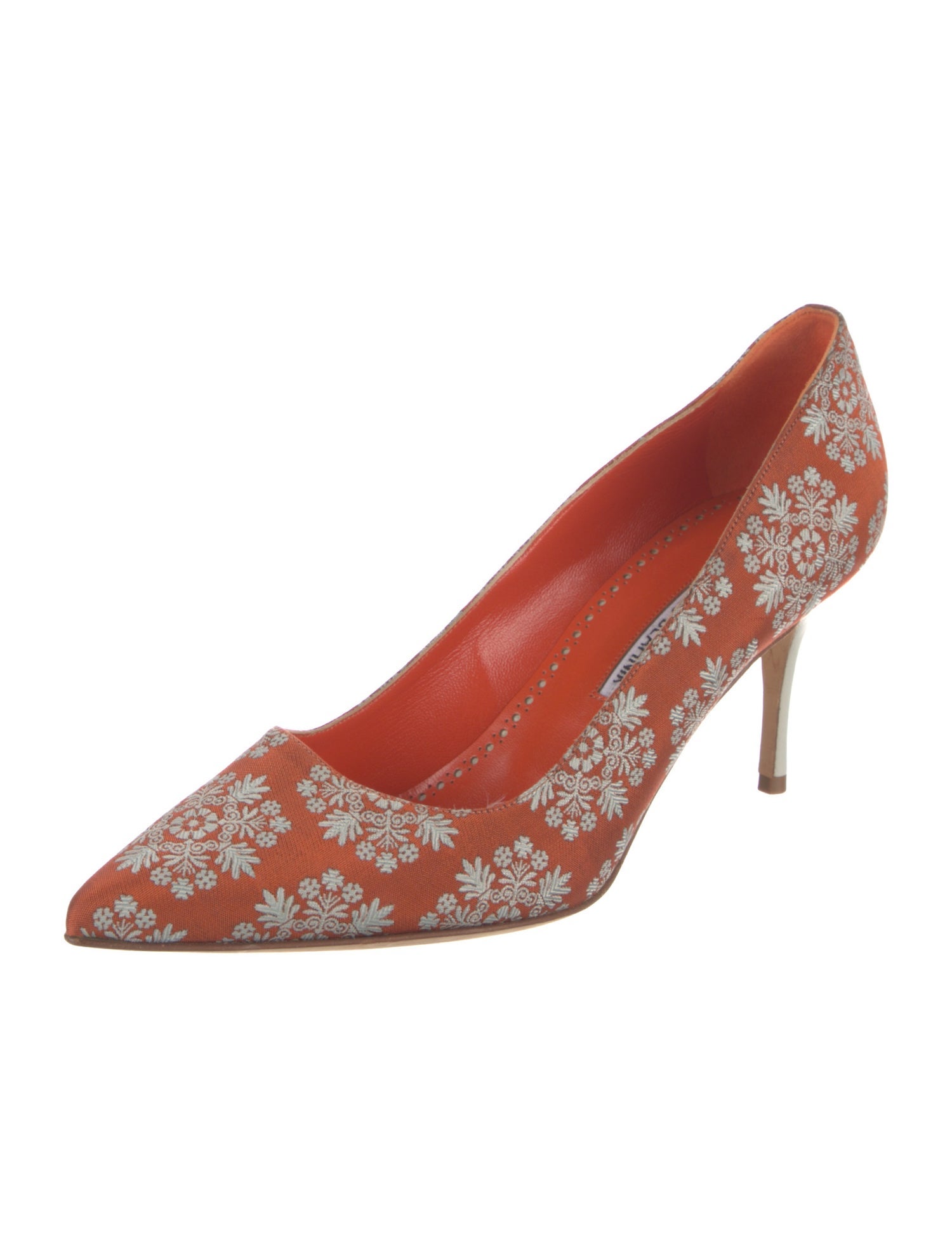 Manolo Blahnik Floral Print Pumps