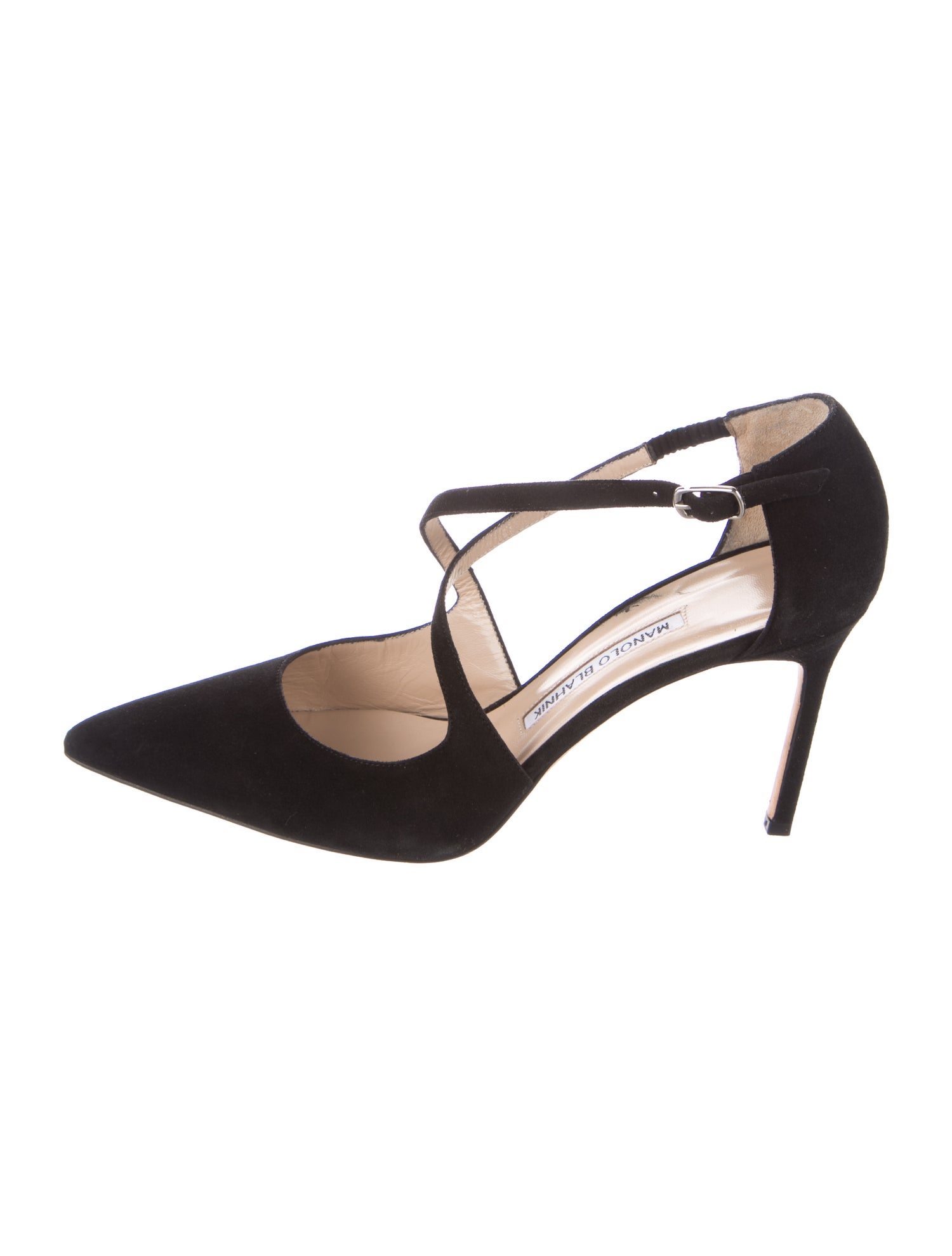 Manolo Blahnik Suede D'Orsay Pumps