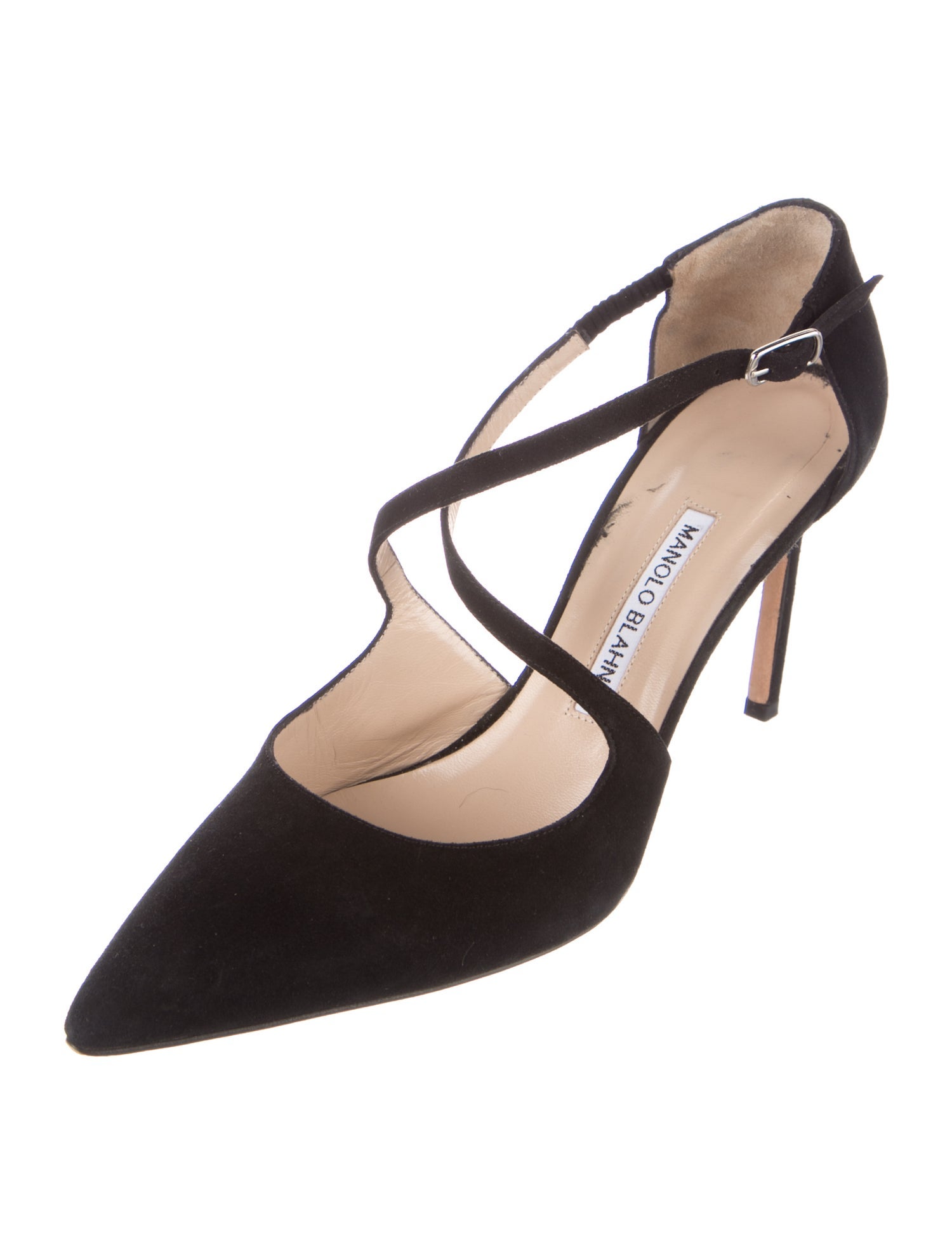 Manolo Blahnik Suede D'Orsay Pumps