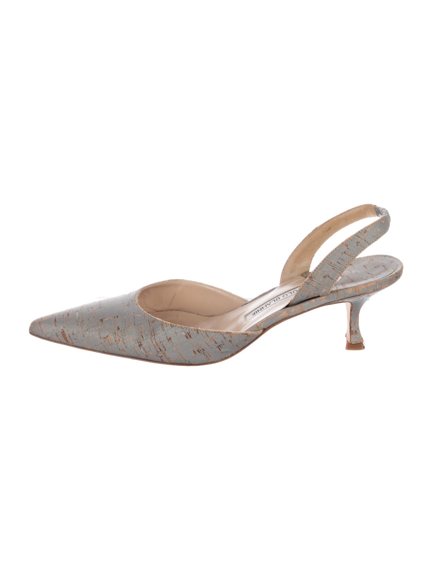 Manolo Blahnik Printed Slingback Pumps