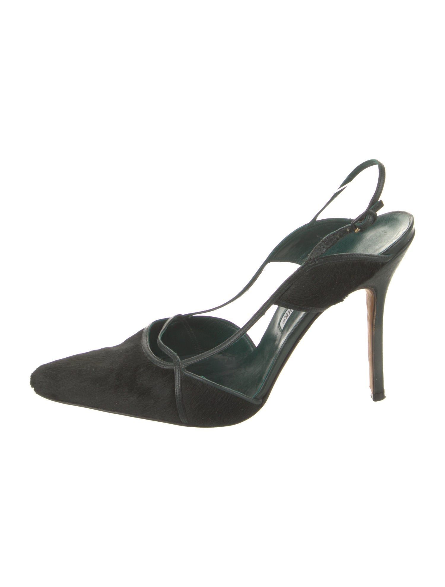 Manolo Blahnik Suede Slingback Pumps