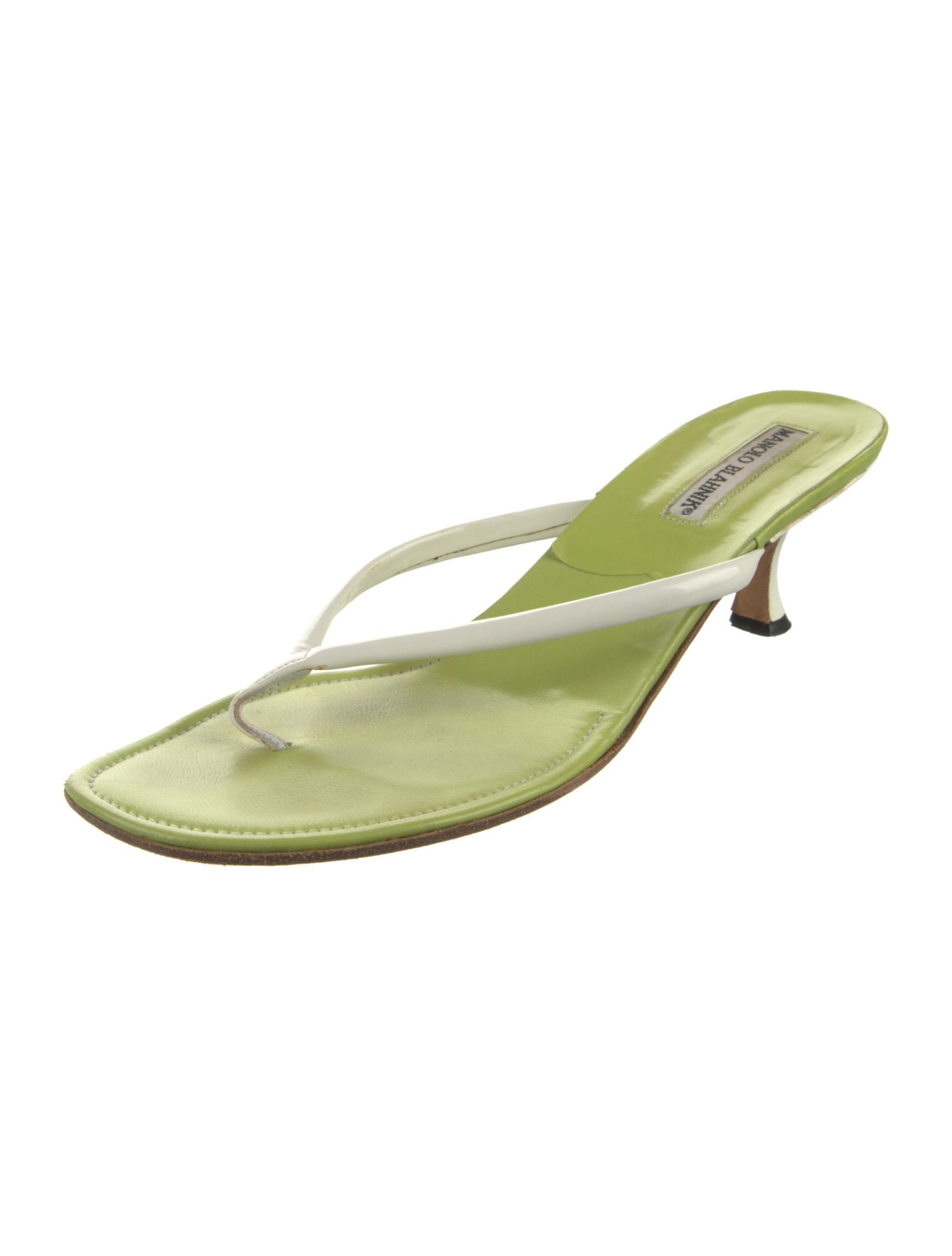Manolo Blahnik Leather Flip Flops