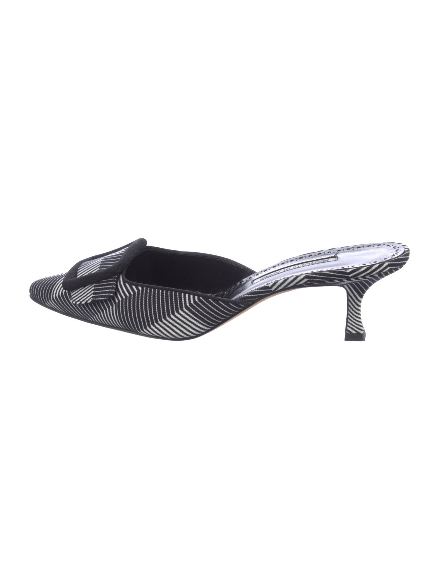 Manolo Blahnik Striped Mules