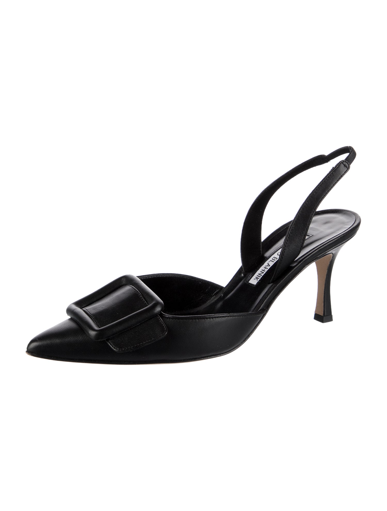 Manolo Blahnik Leather Slingback Pumps