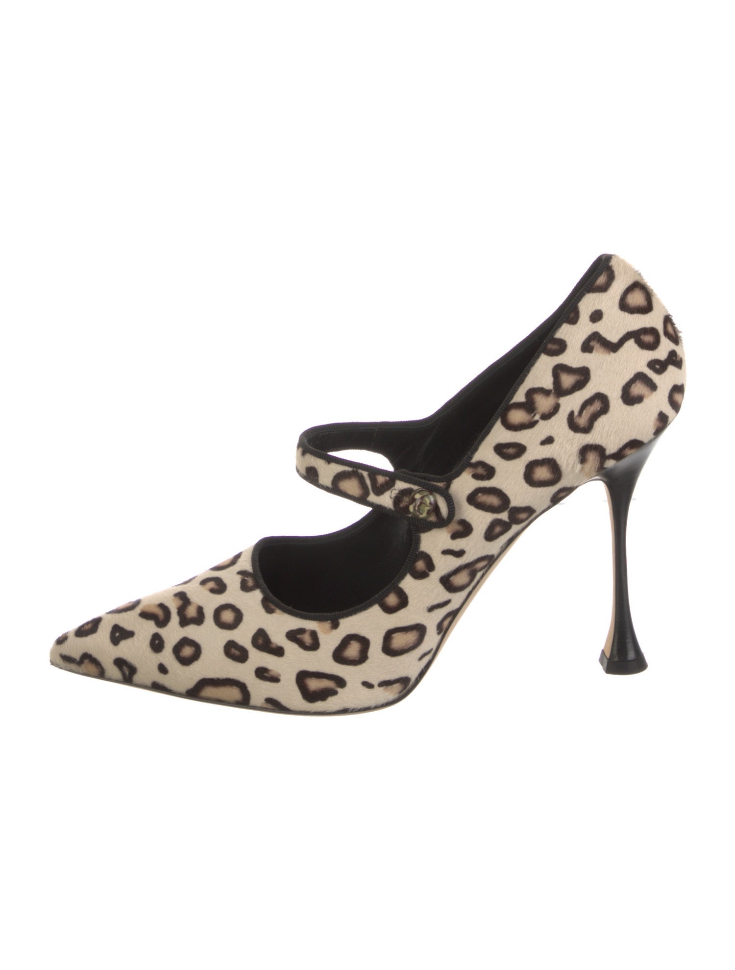 Manolo Blahnik Ponyhair Animal Print Pumps