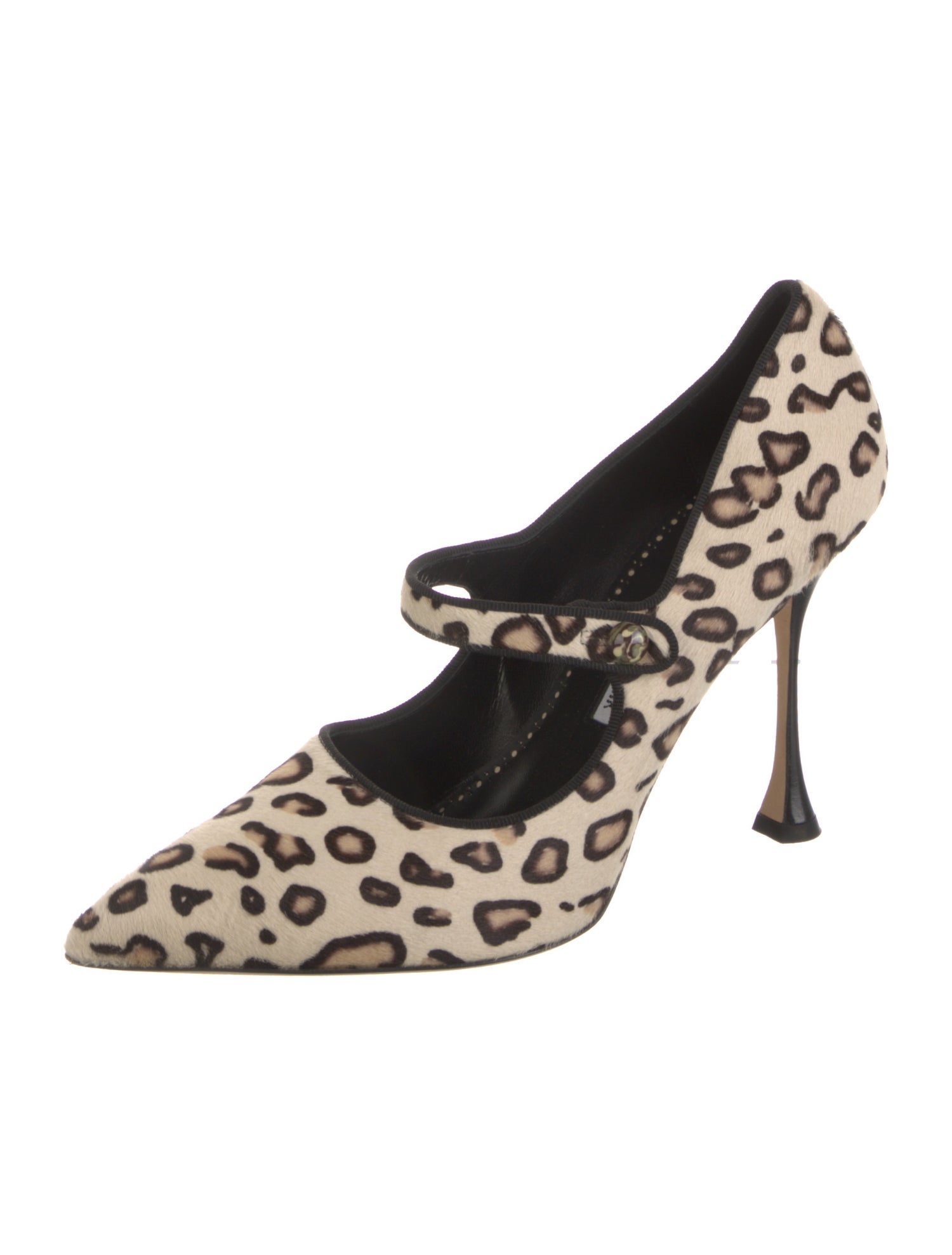 Manolo Blahnik Ponyhair Animal Print Pumps