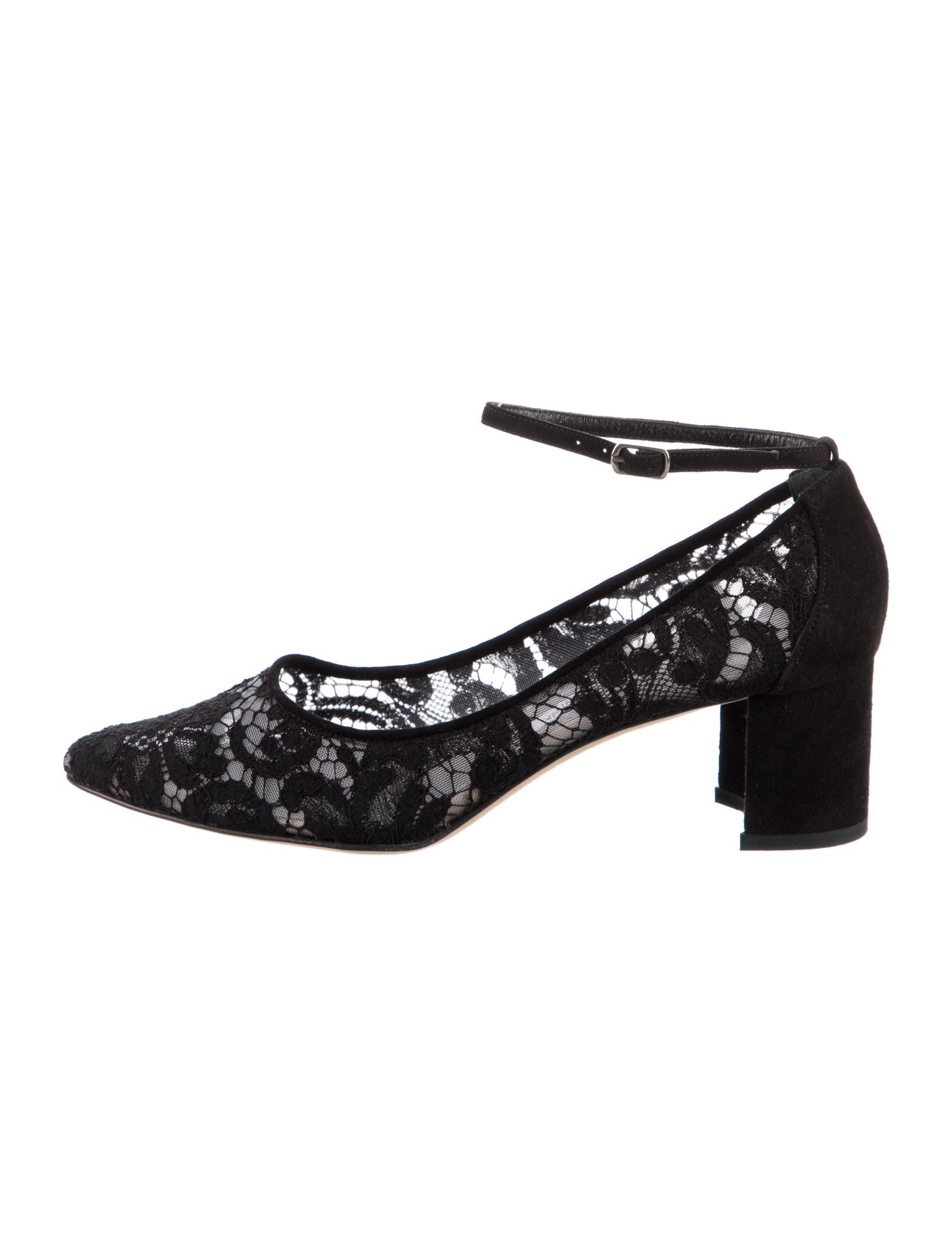 Manolo Blahnik Lace Lace Pattern Pumps