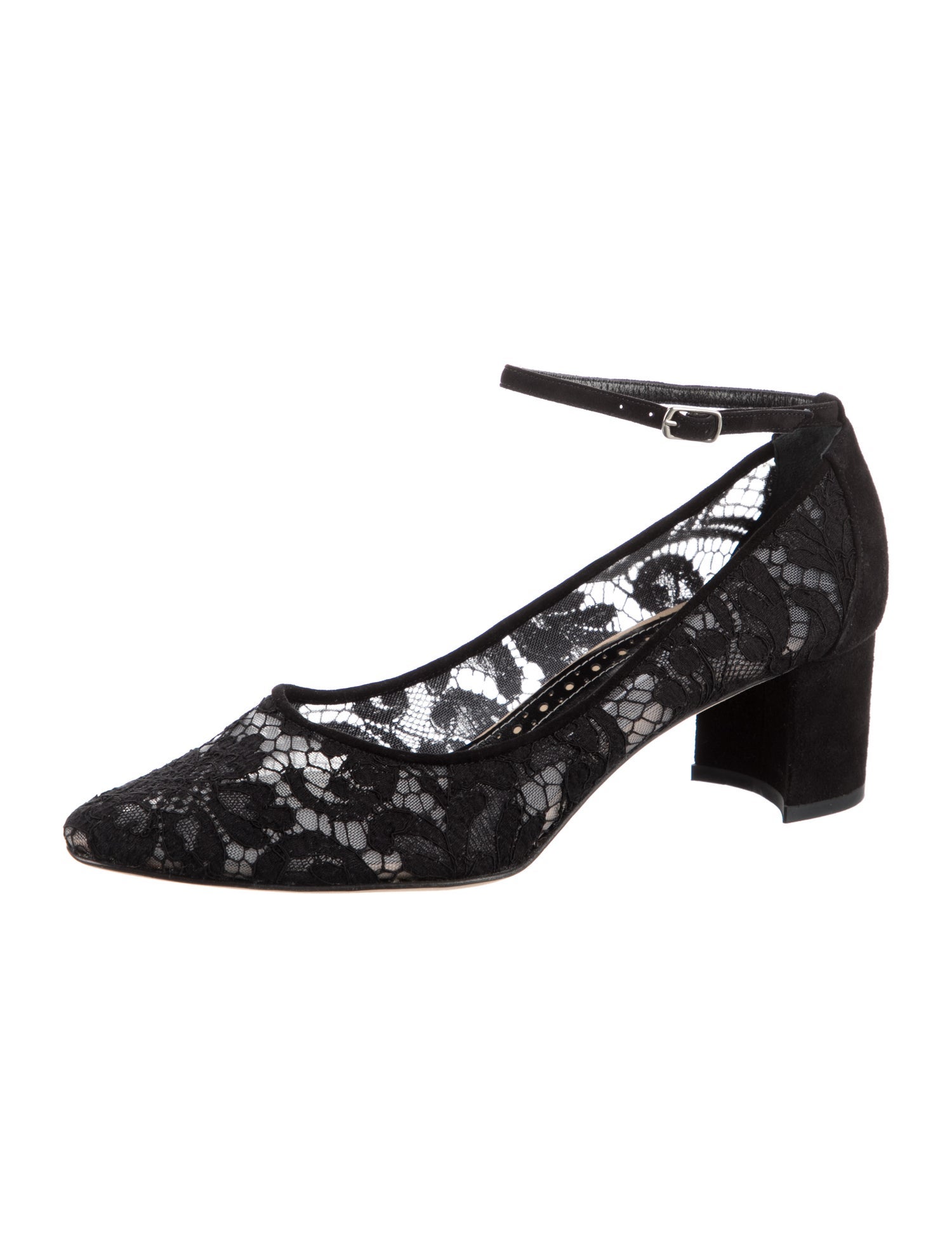 Manolo Blahnik Lace Lace Pattern Pumps