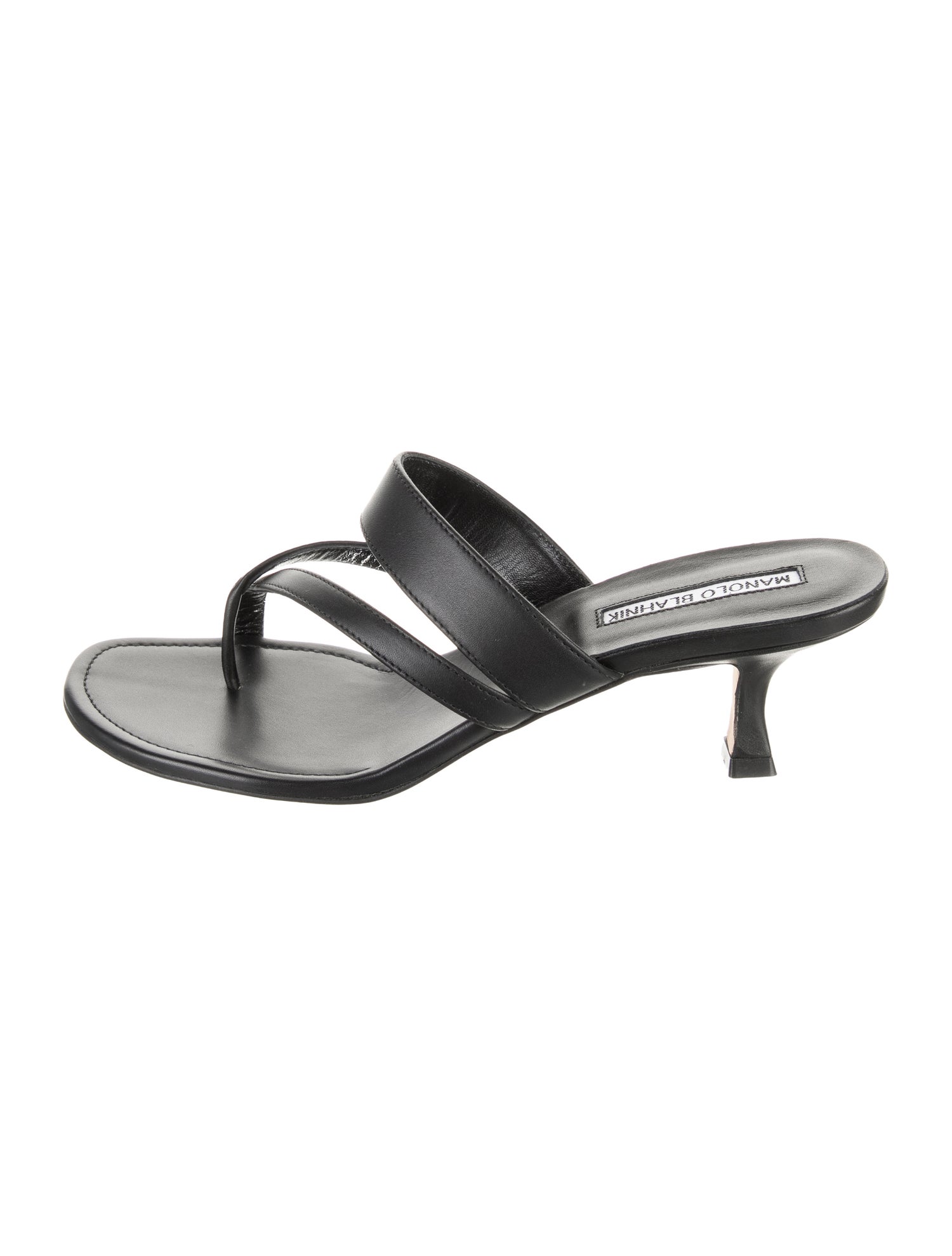 Manolo Blahnik Leather Slides