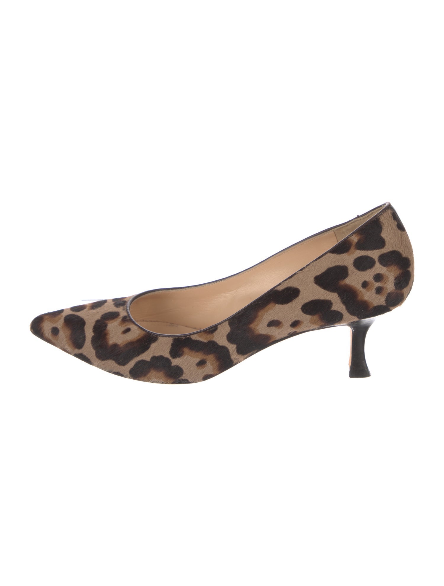 Manolo Blahnik Ponyhair Animal Print Pumps