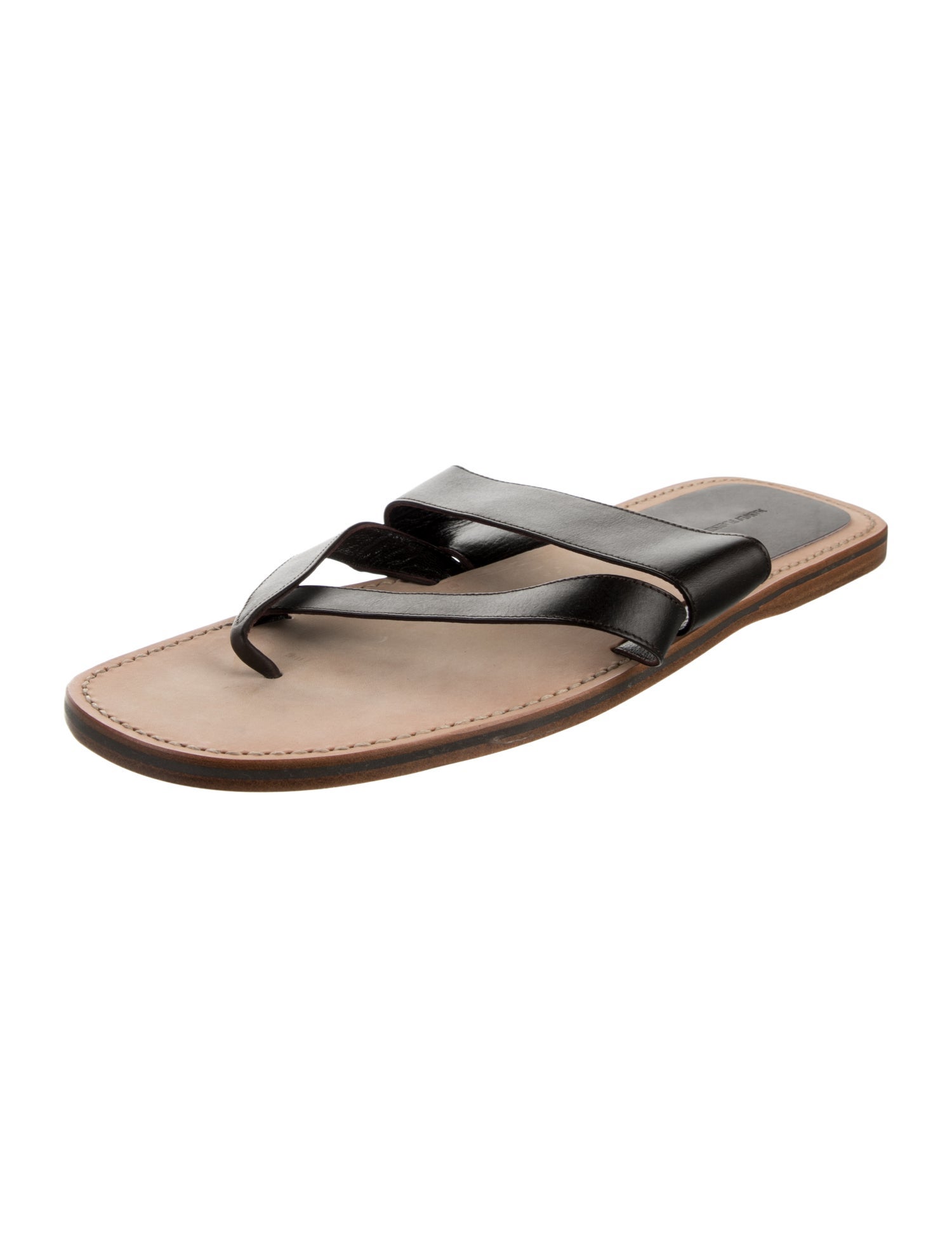Manolo Blahnik Leather Flip Flops