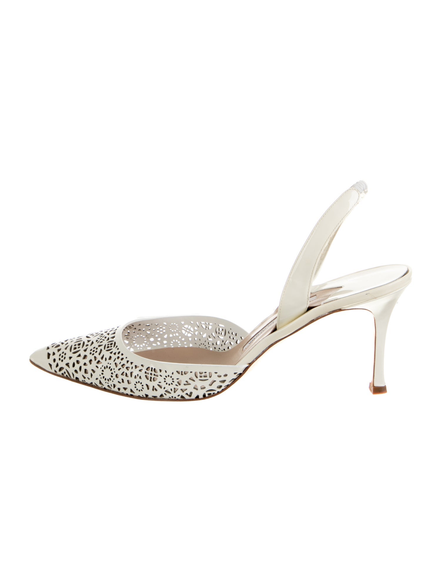 Manolo Blahnik Leather Slingback Pumps