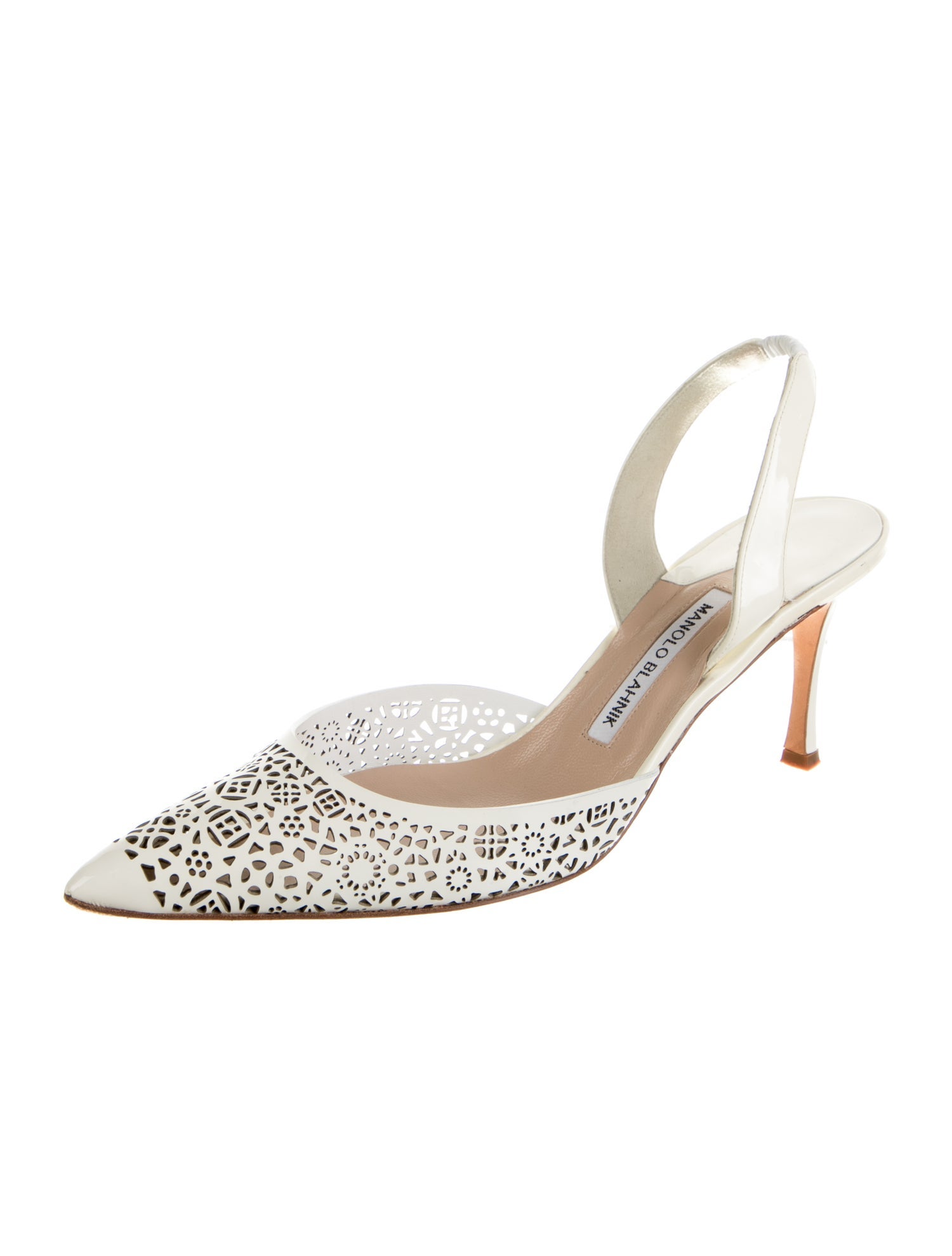 Manolo Blahnik Leather Slingback Pumps