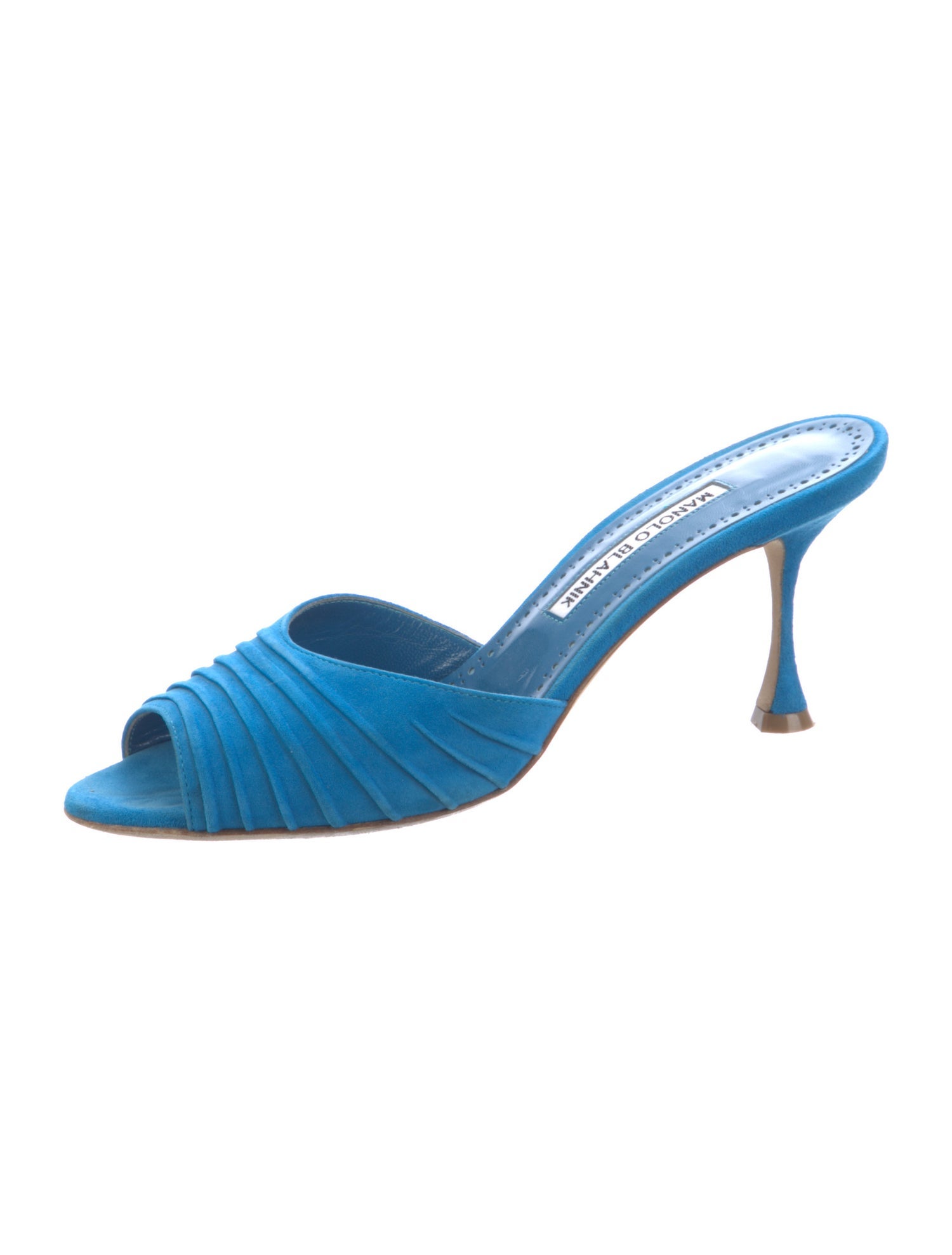Manolo Blahnik Suede Slides