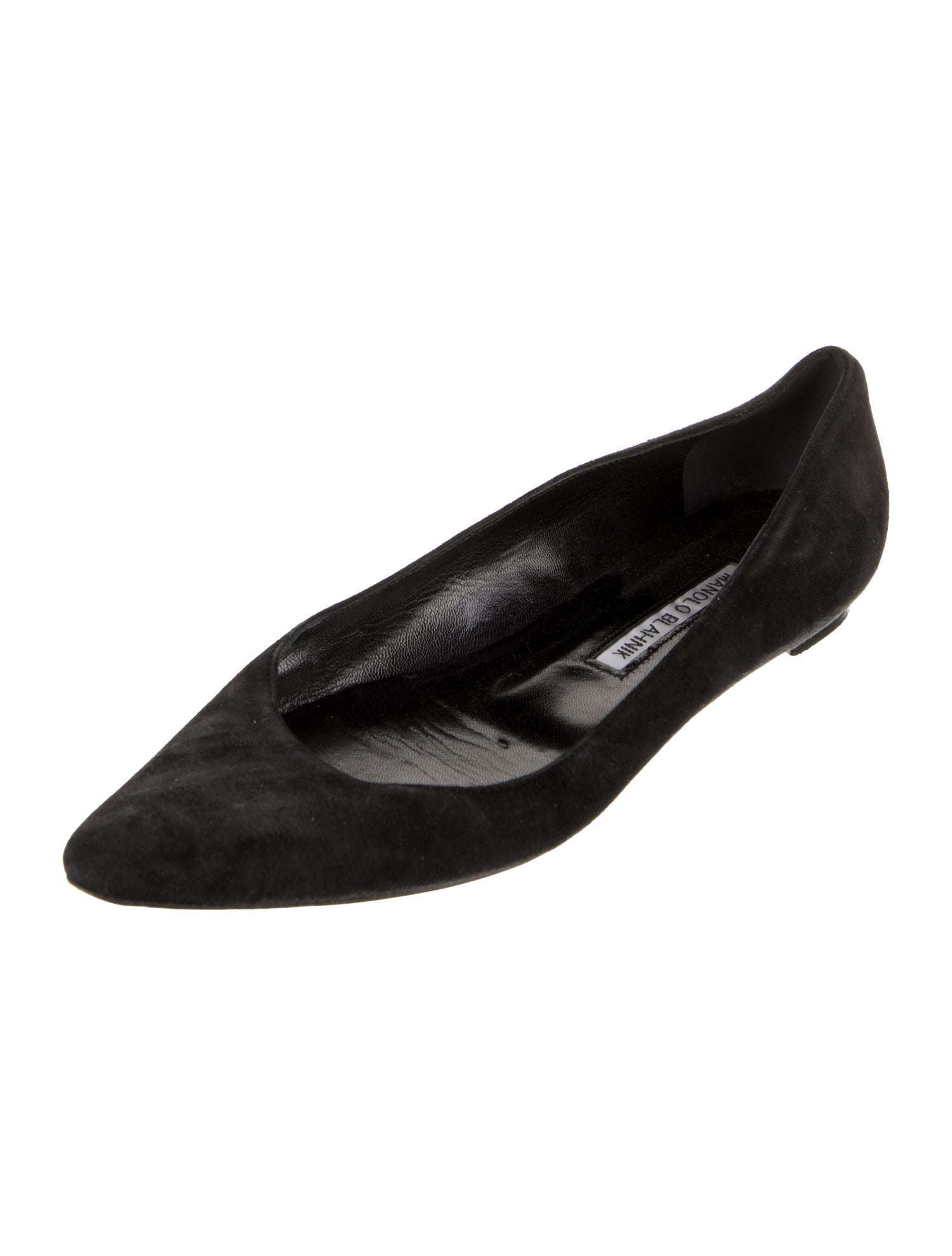 Manolo Blahnik Suede Flats