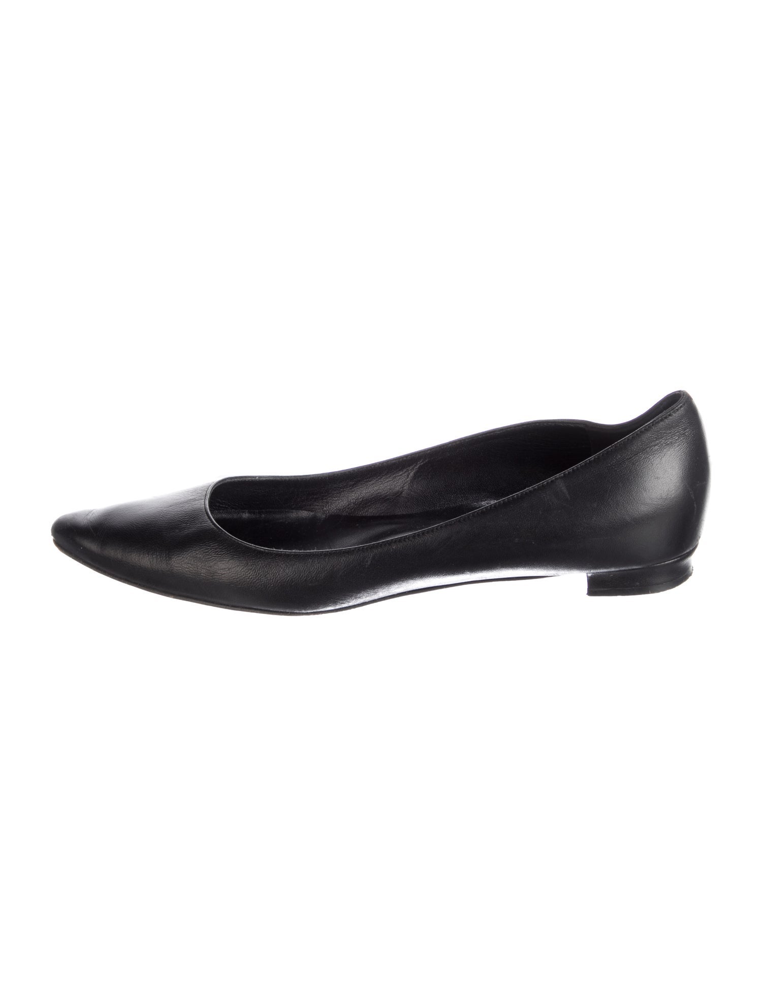 Manolo Blahnik Leather Ballet Flats