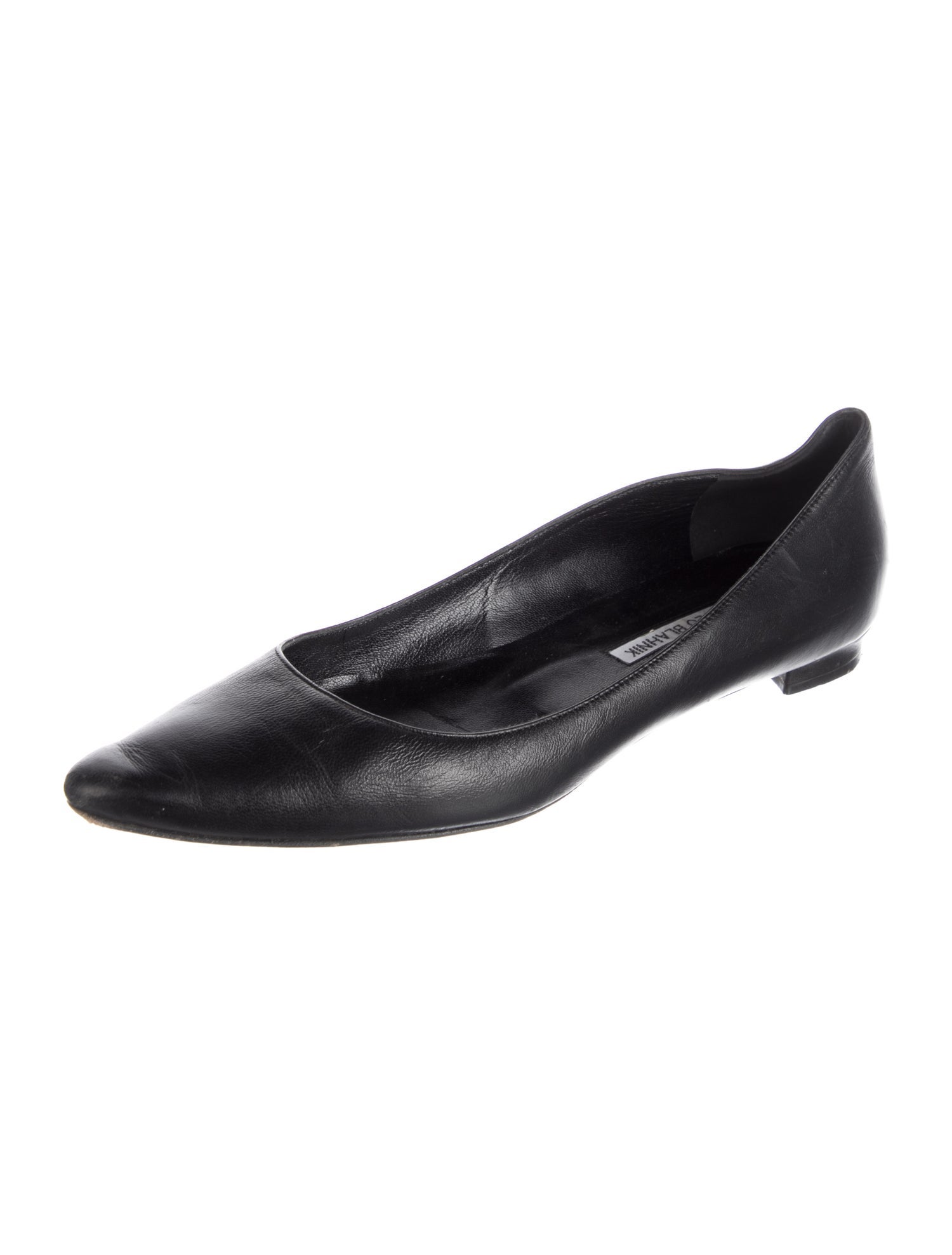 Manolo Blahnik Leather Ballet Flats