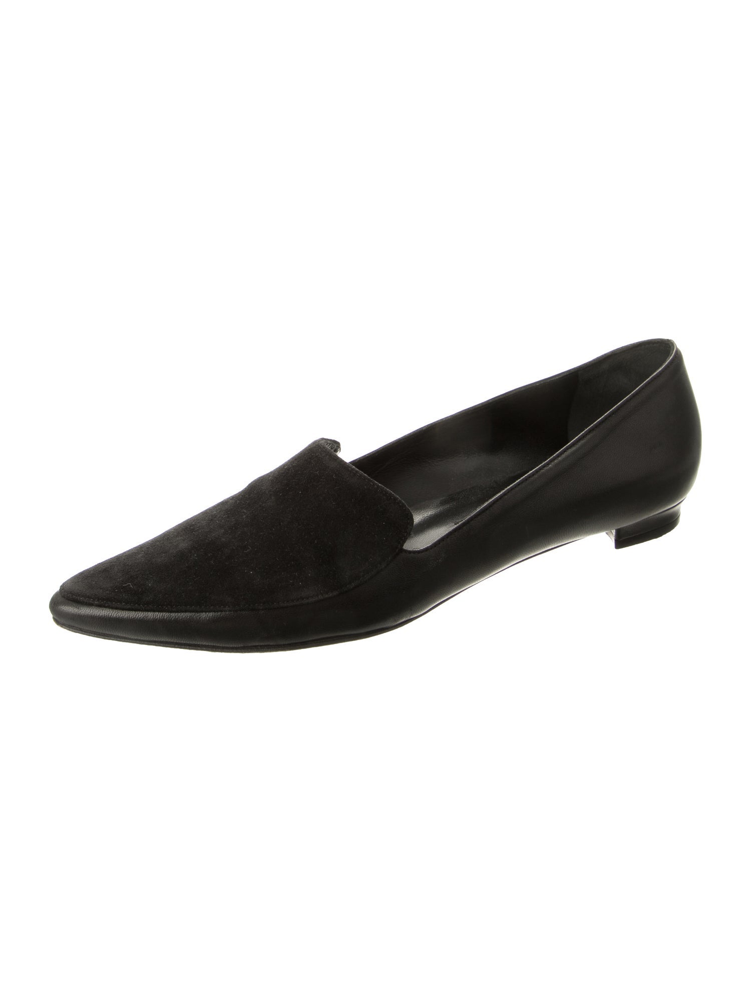 Loro Piana Summer Charms Walk Suede Loafers - Black Flats, Shoes