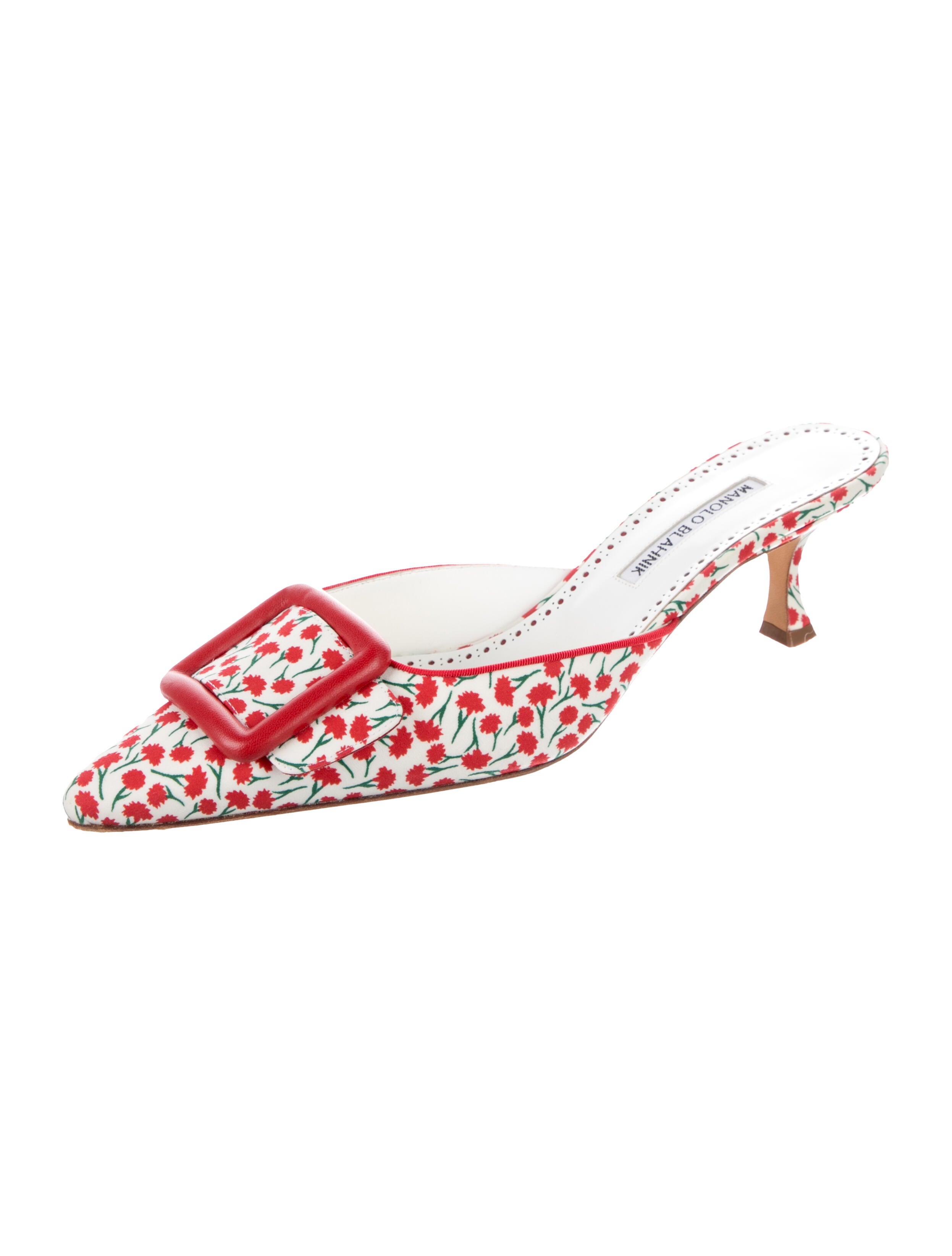 Manolo Blahnik Floral Print Sandals